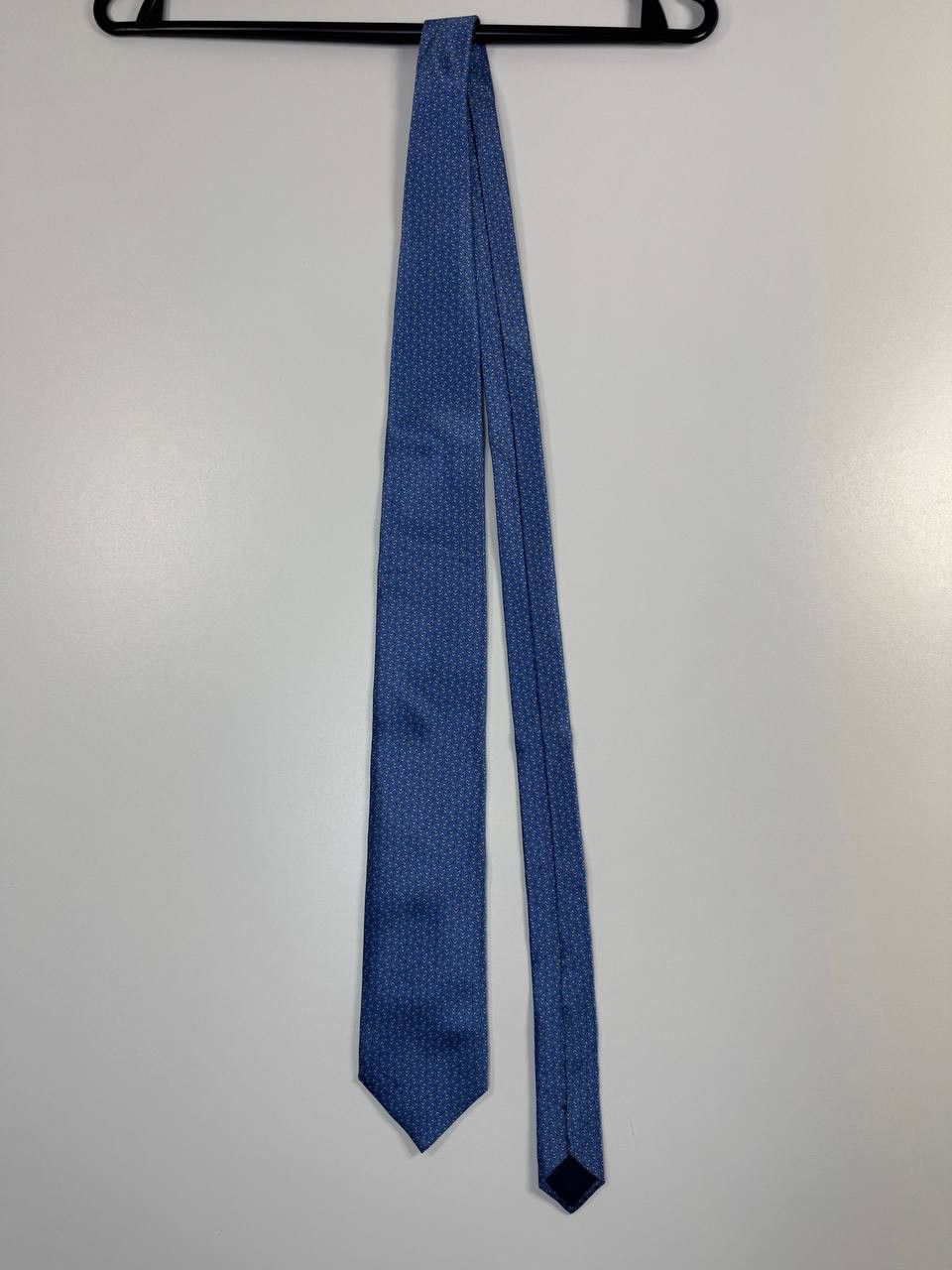 Lanvin Lanvin Paris Silk Tie Blue Geometric Pattern Luxury Size ONE SIZE - 1 Thumbnail