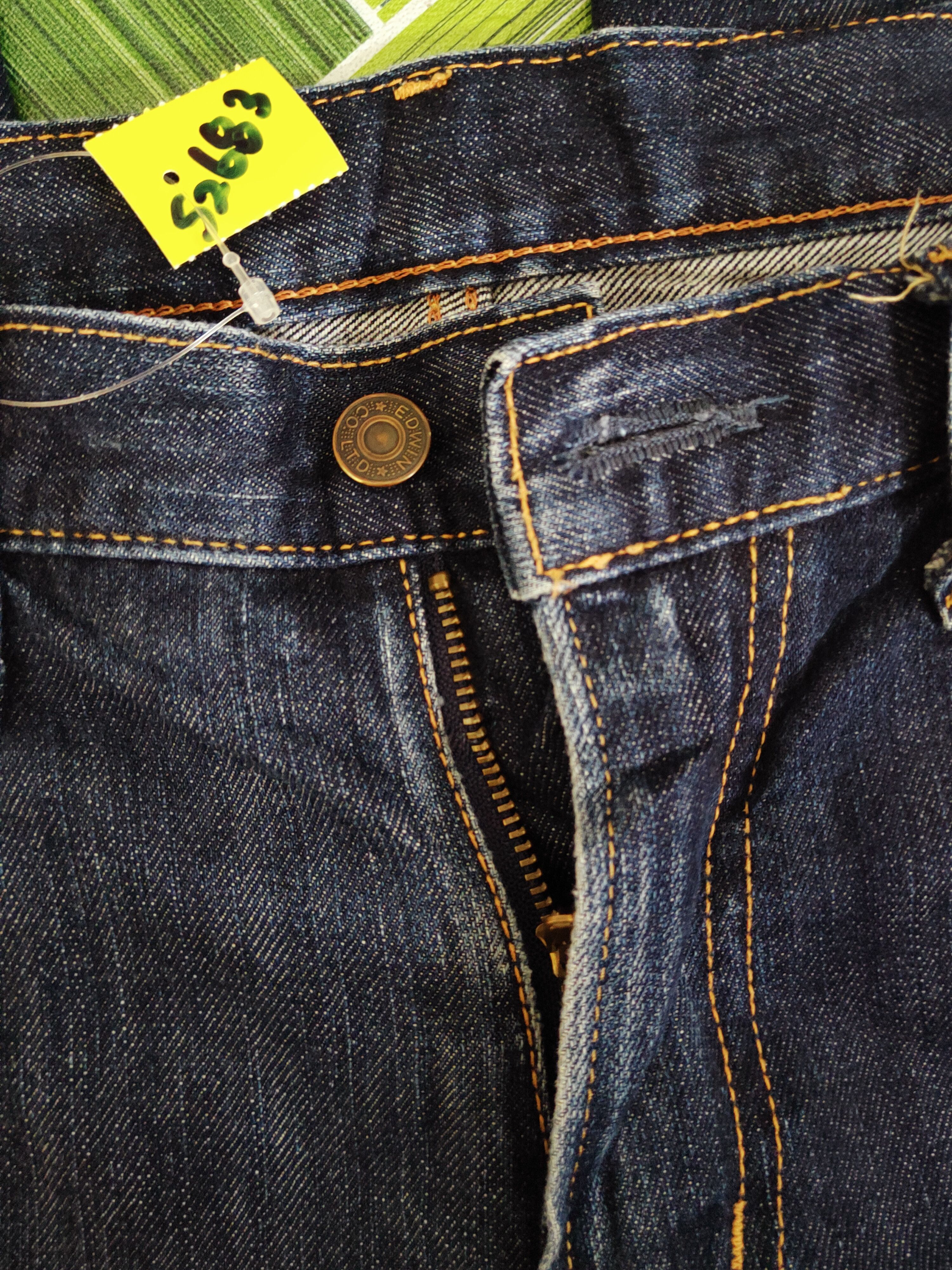 Edwin Edwin Dark Blue Distressed Ripped Jeans #S2683 Size US 31 - 17 Thumbnail