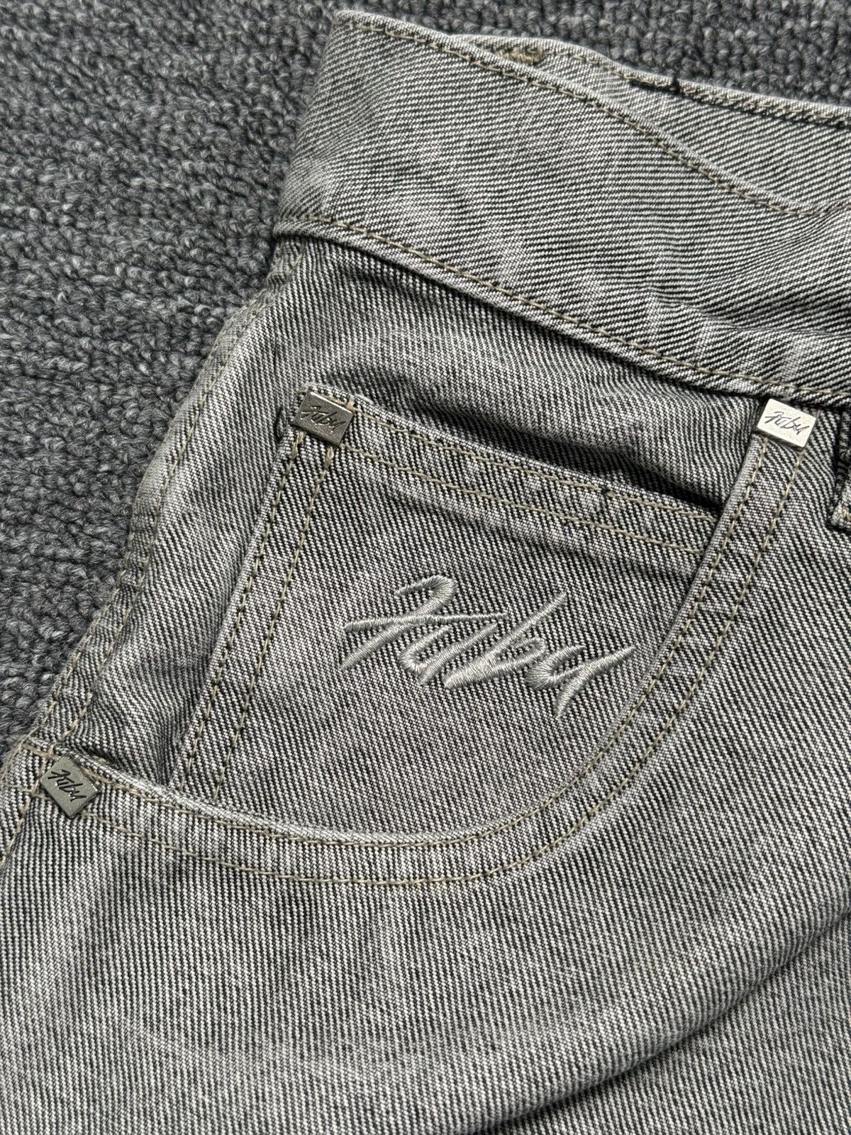 Fubu FUBU Girls Size 14 26x26 Gray Carpenter Cargo Jeans Y2K Size 26" / US 2 / IT 38 - 11 Thumbnail
