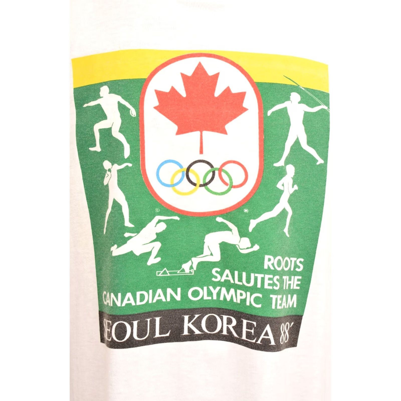 Roots VINTAGE Roots Canadian Olympic Team Seoul Korea 1988 T-Shirt Tee XL White Mens Size US XL / EU 56 / 4 - 3 Thumbnail