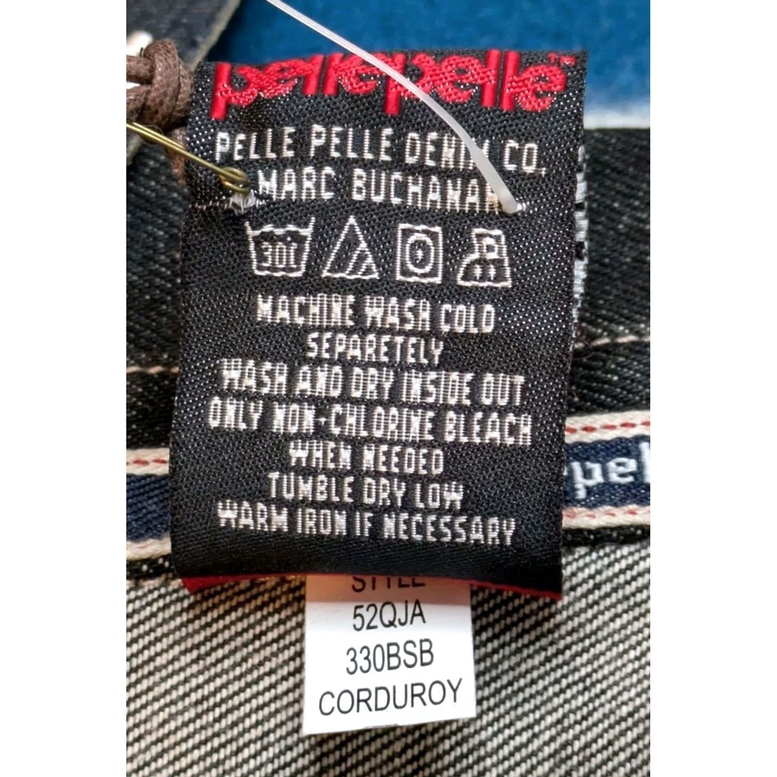 Pelle Pelle VINTAGE Pelle Pelle Marc Buchanan Jacket Denim Corduroy Streetwear XL Black 90s Mens Size US XL / EU 56 / 4 - 7 Thumbnail