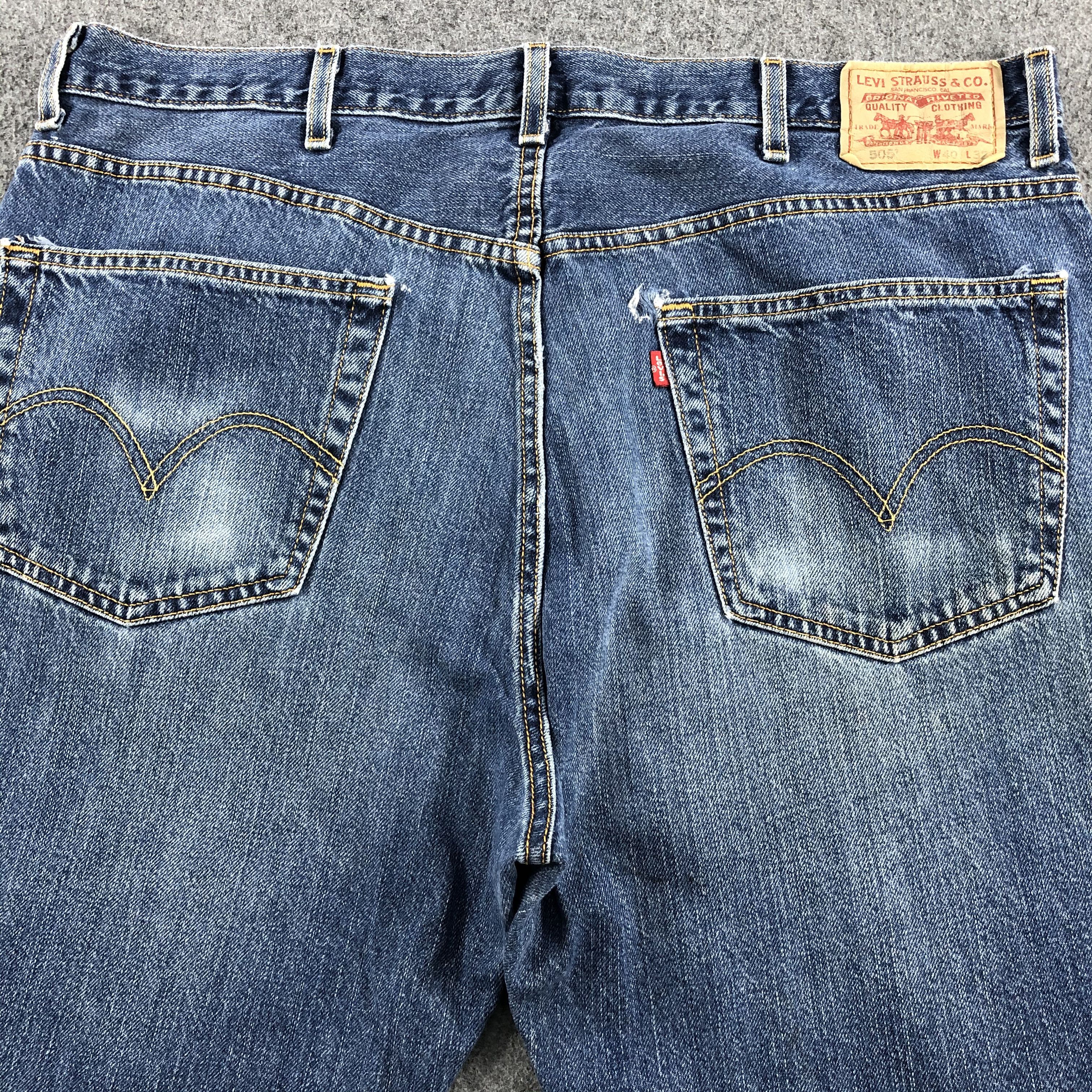 Levi's Vintage Blue Wash Levis 505 Jeans-J1660 Size US 40 / EU 56 - 4 Thumbnail