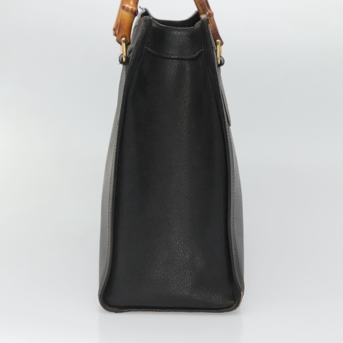 Gucci GUCCI Bamboo Hand Bag Leather Black Gold 002 1186 002 1186 Size ONE SIZE - 4 Thumbnail