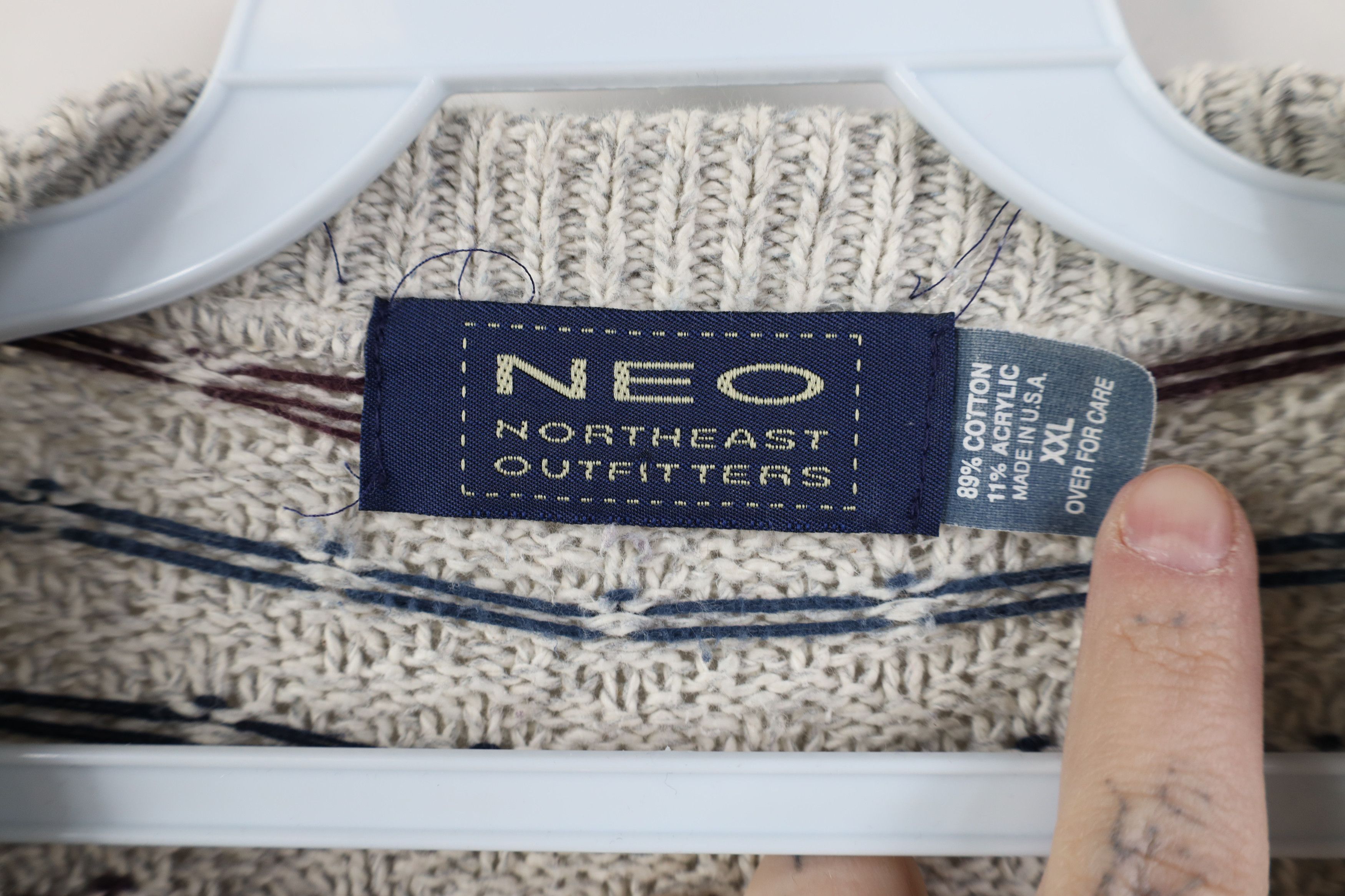 Vintage Vintage 90s Streetwear Fair Isle Knit Henley Sweater USA Size US XXL / EU 58 / 5 - 5 Thumbnail