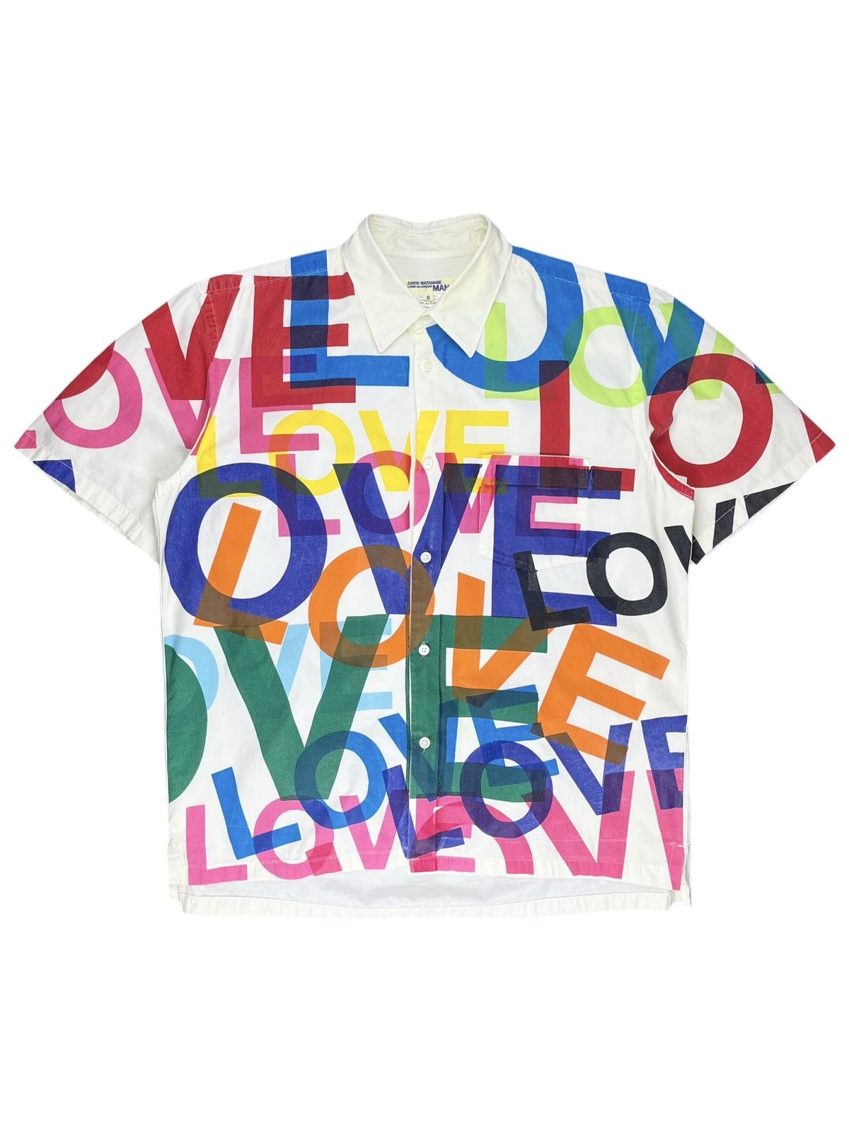 Junya Watanabe Comme des Garcons SS03 white floral print parachute strap tshirt