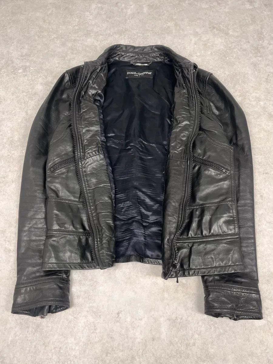 Dolce & Gabbana AW2016 Dolce & Gabbana Black Multi Zips Mafia Leather Jacket Size US M / EU 48-50 / 2 - 8 Thumbnail