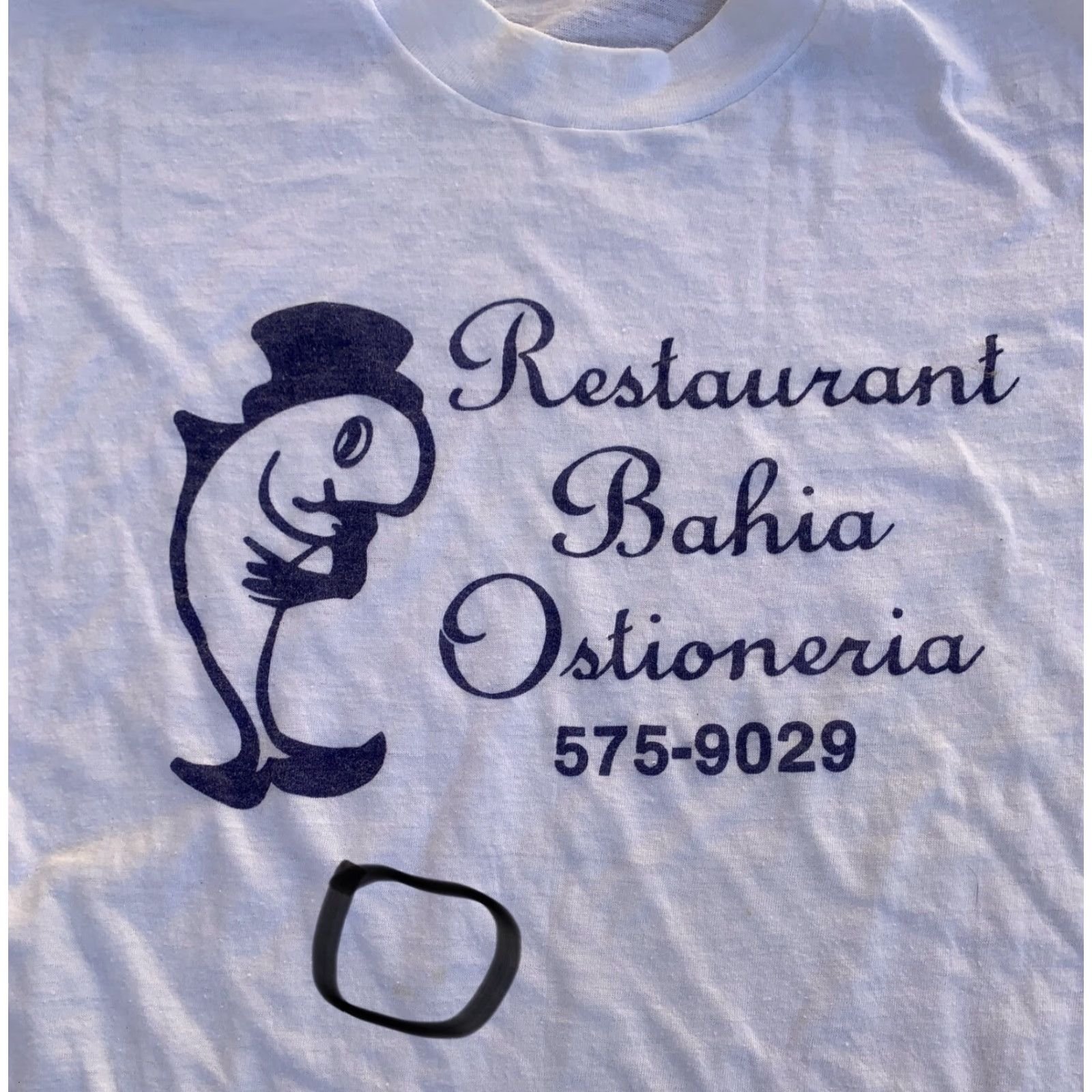 Vintage VINTAGE Signal T-Shirt Mens Short Sleeve White 46 XL RN 46831 Restaurant Bahia Ostioneria Fish Single Stitch Size US XL / EU 56 / 4 - 3 Thumbnail