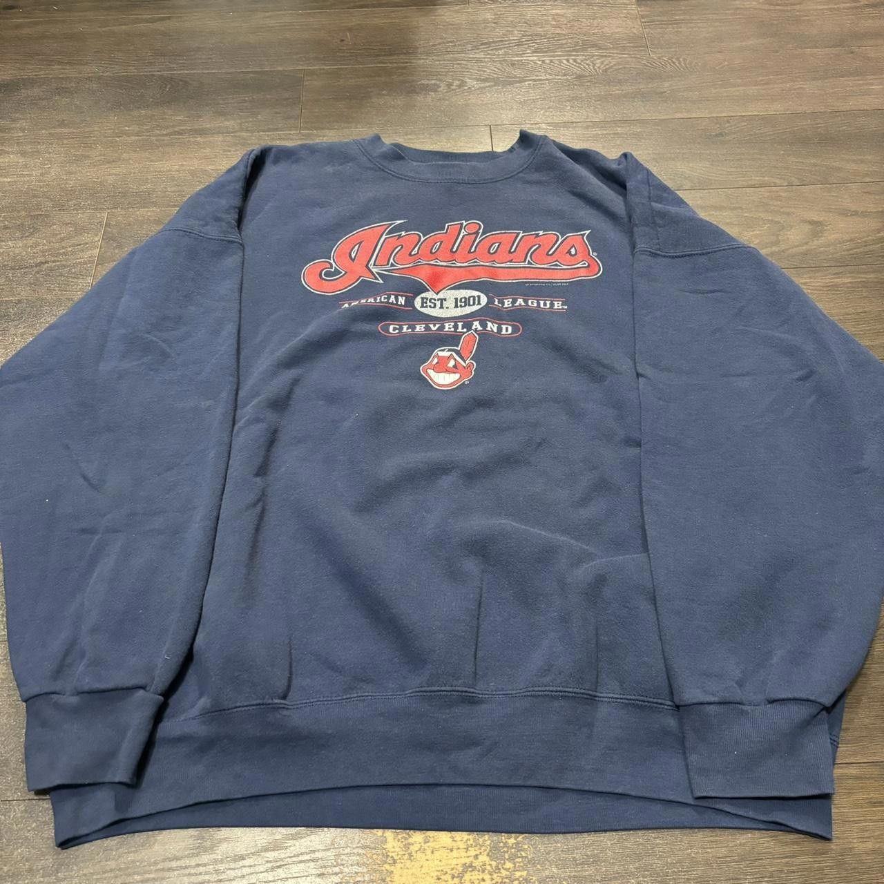 Lee Vintage Cleveland Indians Lee Sport Crewneck Sweatshirt XL Size US XL / EU 56 / 4 - 3 Thumbnail