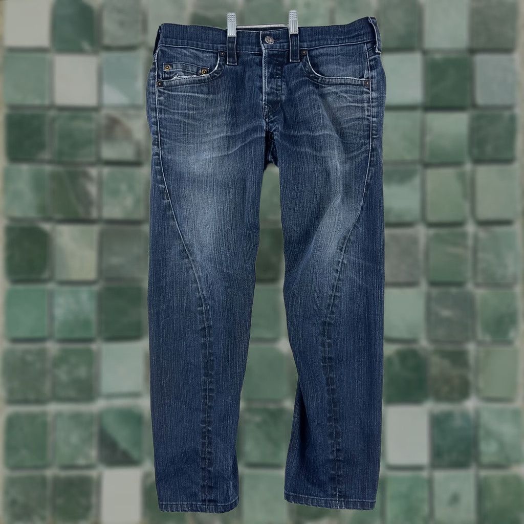 True Religion True Religion Geno Straight Jeans Mens Size 33 Blue Denim Dark Wash Casual Jeans Mens Size US 33 - 1 Thumbnail