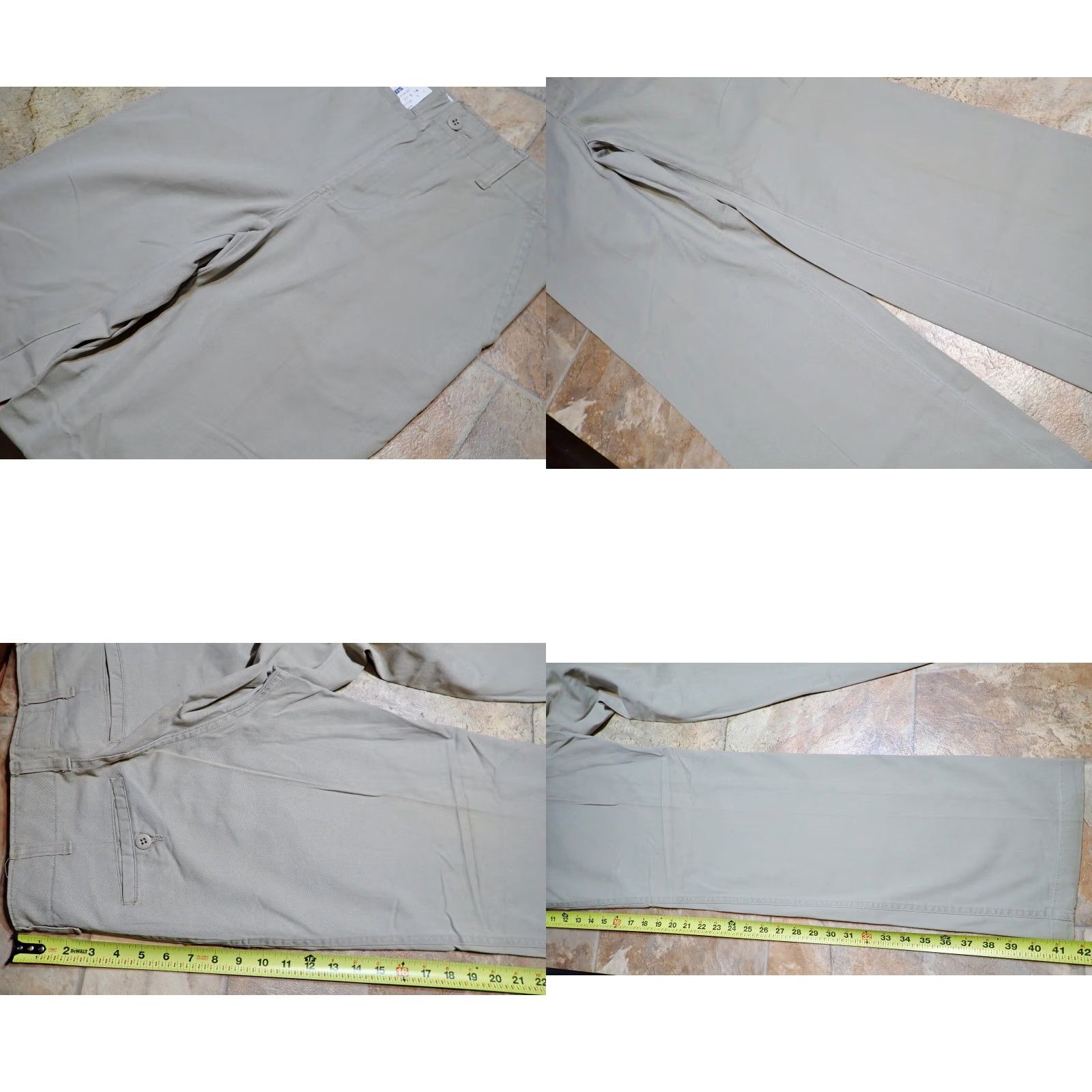 Vintage VINTAGE Brents Sportswear Khaki Chino Pants 28x32 USA Workwear Button Fly Straight Leg Classic Military Mens Size US 27 - 8 Thumbnail