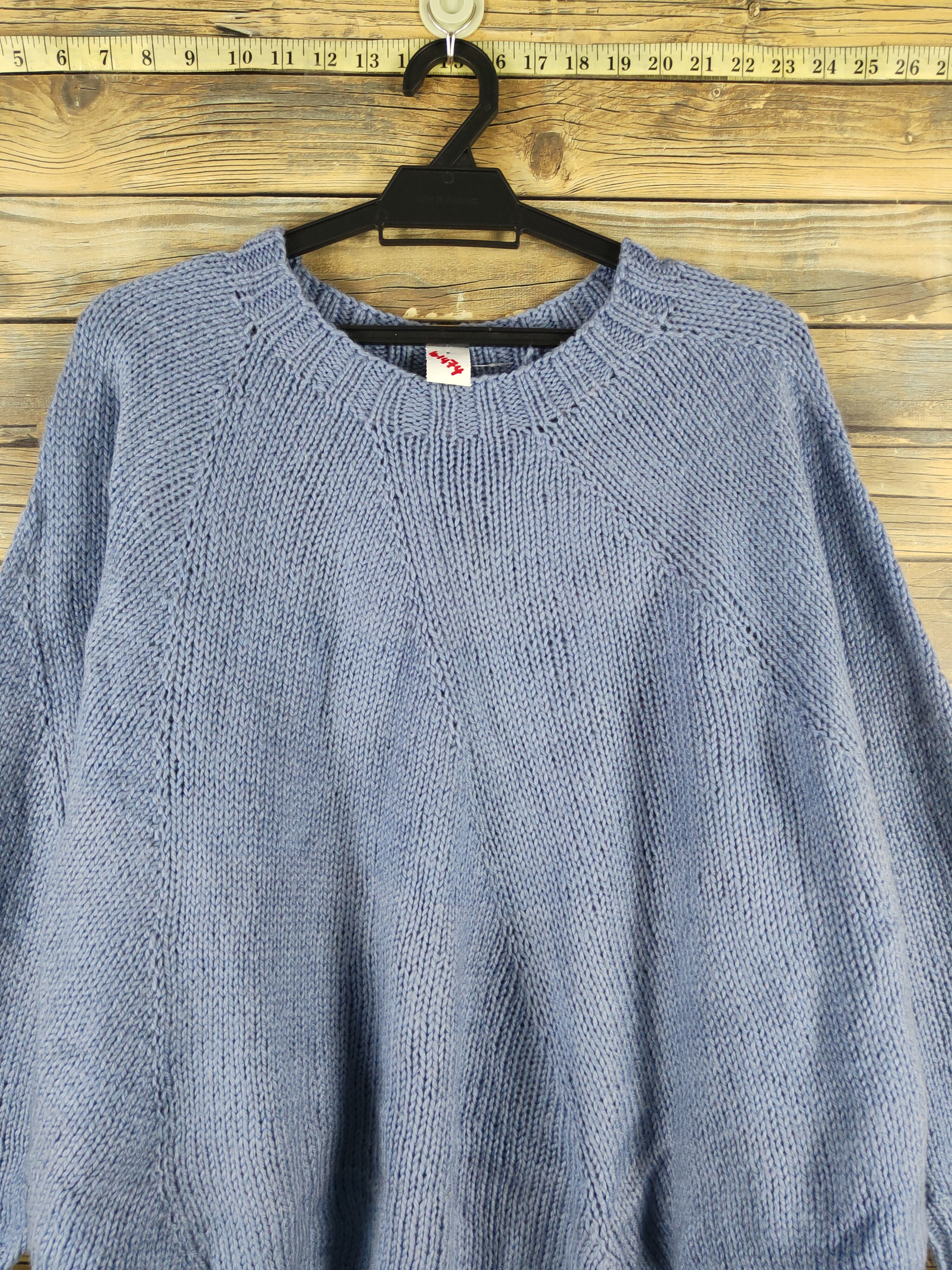 Homespun Knitwear × Japanese Brand × Vintage Japanese Brand Blue Knitwear Sweatshirts #W1474 Size L / US 10 / IT 46 - 2 Thumbnail