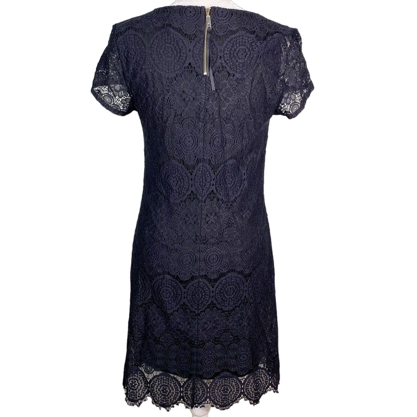 Laundry by Shelli Segal Dress Lace 6 Black Short Sleeves - www.bongoclub.cl