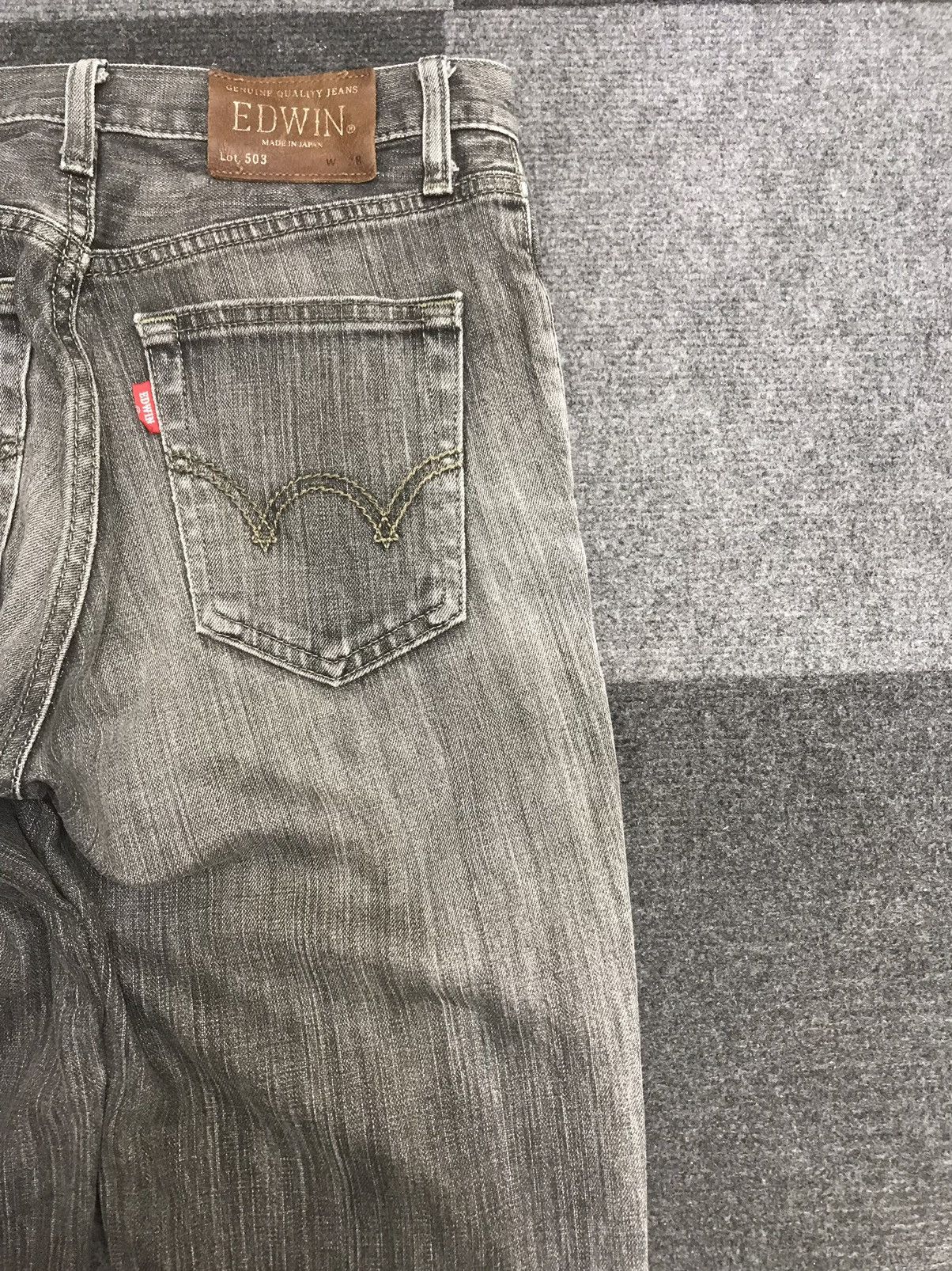 Edwin 💥ARCHIVAL💥EDWIN 503 REGULAR BLACK STONEWASH DENIM F267 Size US 29 - 11 Thumbnail