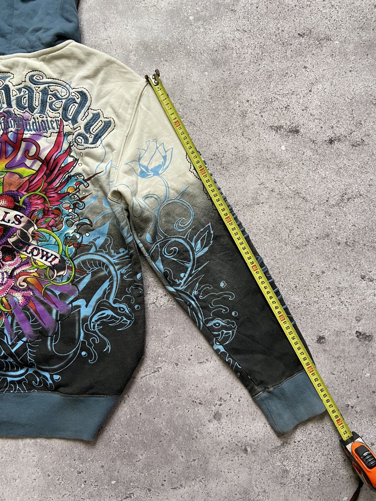 Christian Audigier Christian Audigier x Ed Hardy Zip-Up Hoodie x Vintage Size US S / EU 44-46 / 1 - 7 Thumbnail