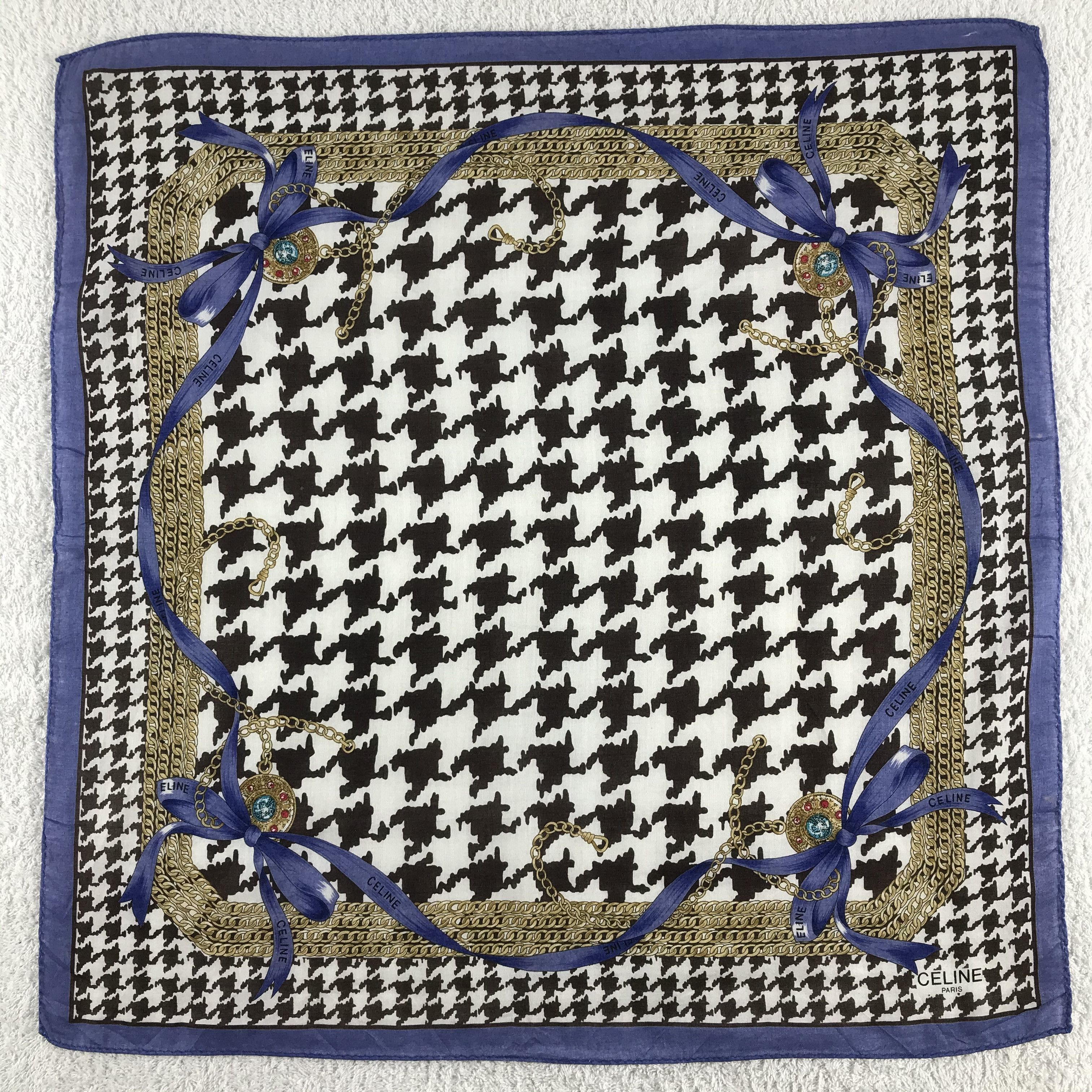 Celine × Vintage Celine Bandana / Handkerchief / Neckerchief - S101 Size ONE SIZE - 1 Thumbnail