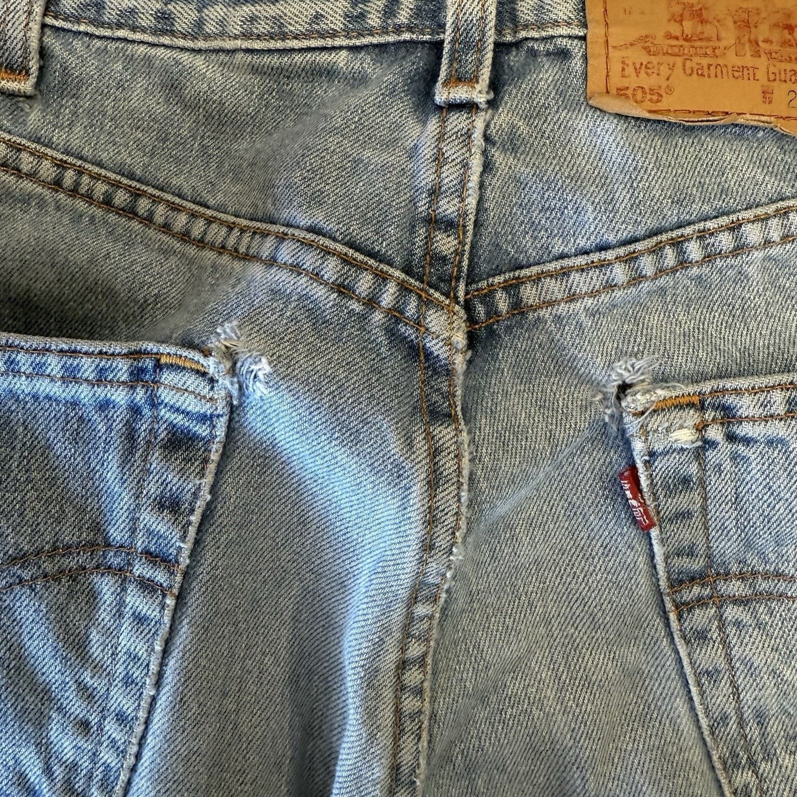 Levi's × Vintage Vintage Levis 505 Jeans 28 Blue Distressed Workwear Light Size US 28 / EU 44 - 8 Thumbnail