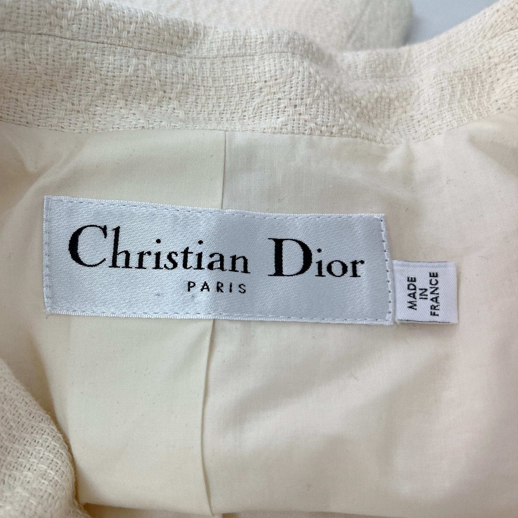 Dior Dior Ivory Tailored Blazer F38 Size S / US 4 / IT 40 - 7 Thumbnail