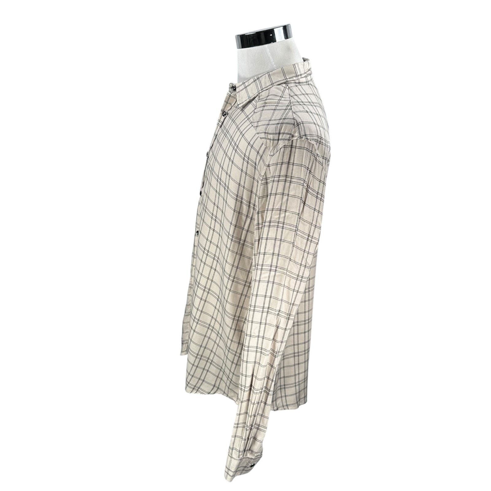 Other YoungLA Shirt Men’s XL Beige Checked Cowboy Cut Pearl Snap Size US XL / EU 56 / 4 - 4 Thumbnail