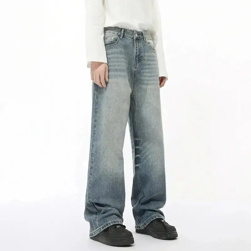 Japanese Brand Casual Washed Straight Denim Size US 32 / EU 48 - 5 Thumbnail