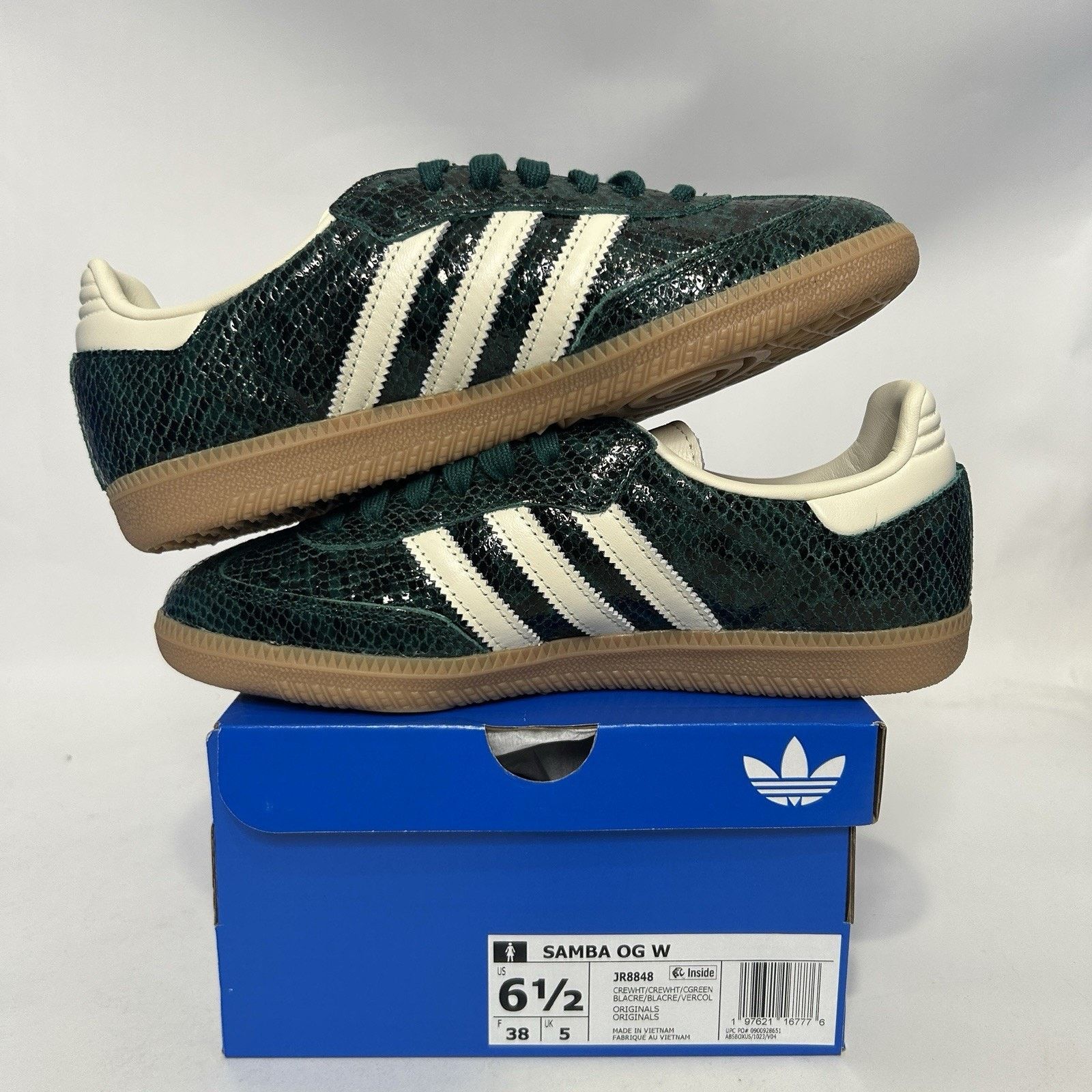 Adidas adidas Samba OG Snakeskin Pack - “Collegiate Green” JR8848 Size US 6.5 / IT 36.5 - 3 Thumbnail