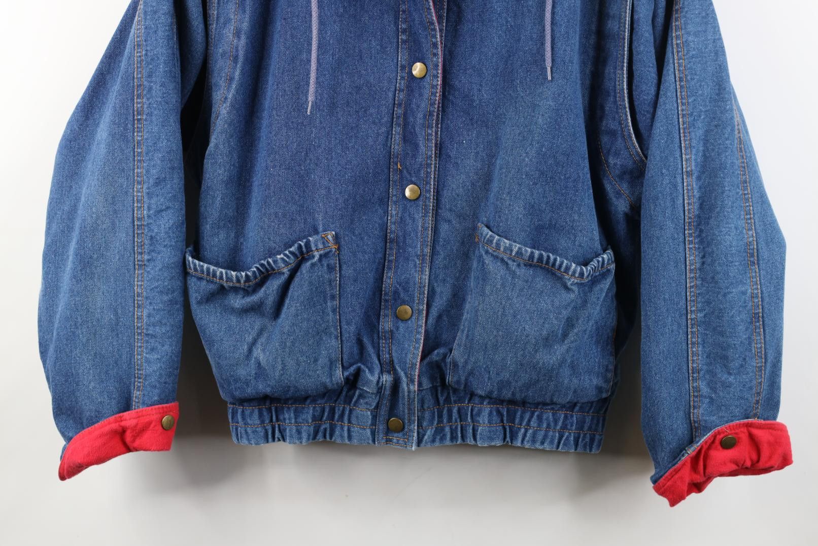 Vintage Vintage 80s 90s Streetwear Quilted Denim Jean Bomber Jacket Size M / US 6-8 / IT 42-44 - 3 Thumbnail