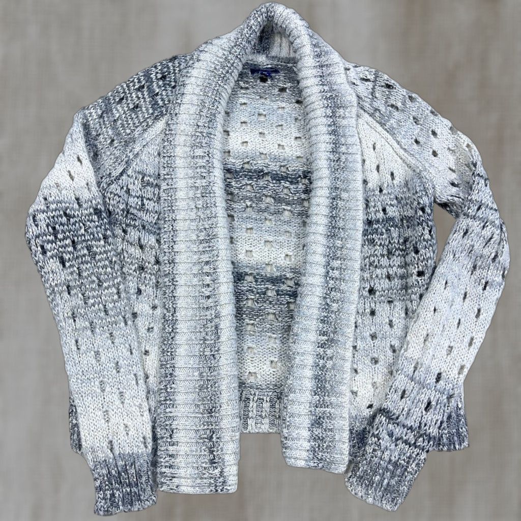 American Eagle Outfitters VINTAGE American Eagle Outfitters Sweater Women M Gray Open Front Chunky Knit Cardigan Size M / US 6-8 / IT 42-44 - 1 Thumbnail