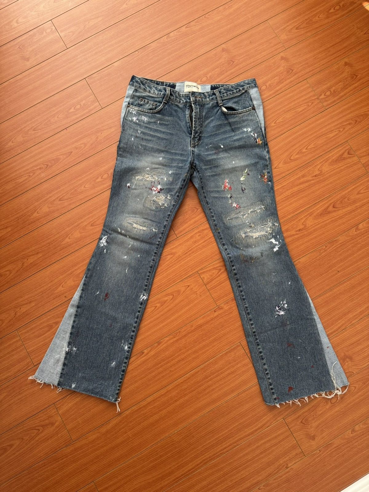Other Kraftwork denim flared pants Size US 30 / EU 46 - 1 Thumbnail