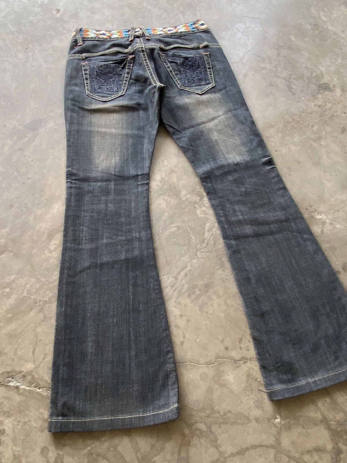 Hysteric Glamour × Japanese Brand Flare Jeans Maxia Embroidered Navajo Design Size 30" / US 8 / IT 44 - 11 Thumbnail