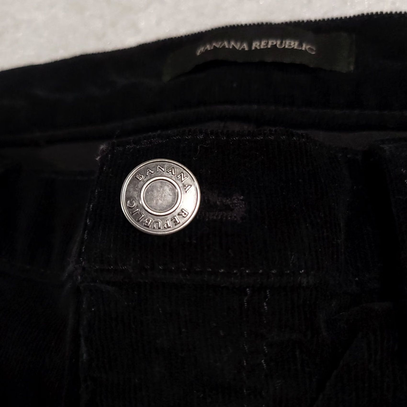 Banana Republic Banana Republic Pants Womens 26 Black Corduroy Skinny High Rise Moto Zipper Pockets Jazzed by Logo Womens Size 26" / US 2 / IT 38 - 5 Thumbnail