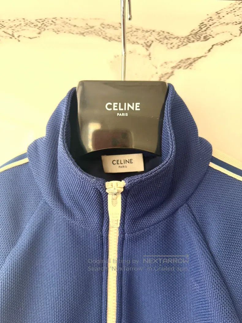Celine CELINE Blue Embroidered Logo Jacket Size US S / EU 44-46 / 1 - 3 Thumbnail