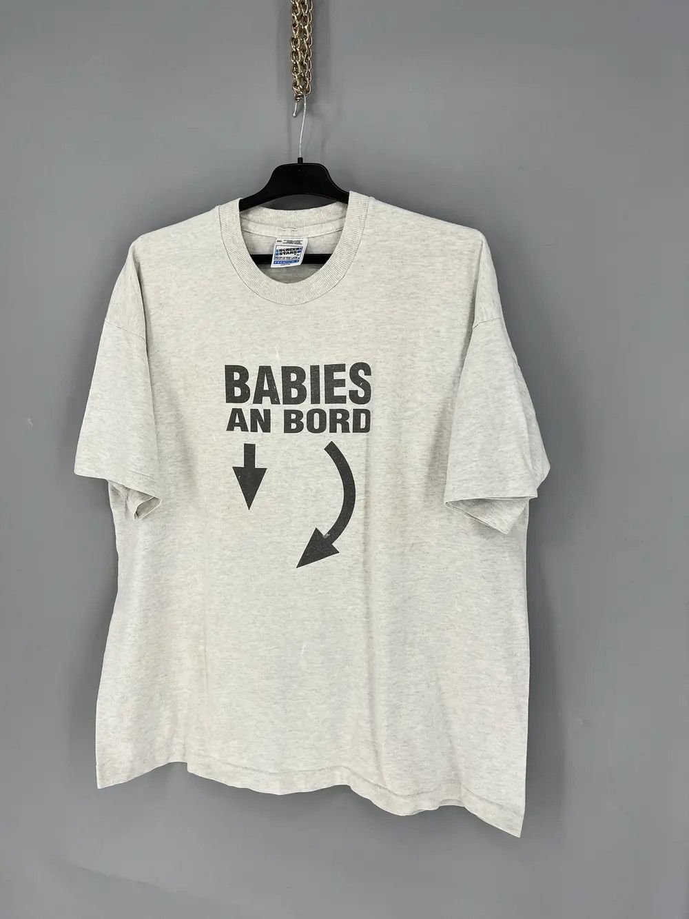 Band Tees × Vintage Vintage Y2K Humor “Babies An Bord“ Size US XXL / EU 58 / 5 - 3 Thumbnail