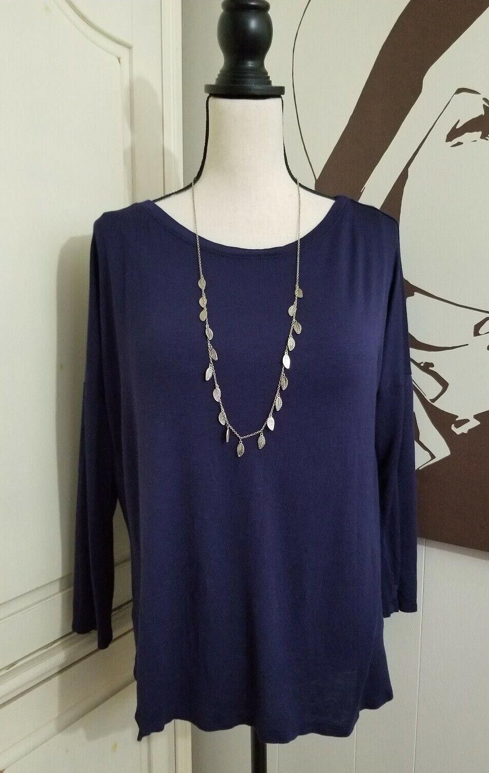 Designer Ginger G shirt Medium Royal Blue Long Sleeves Blouse Top Size M / US 6-8 / IT 42-44 - 1 Thumbnail
