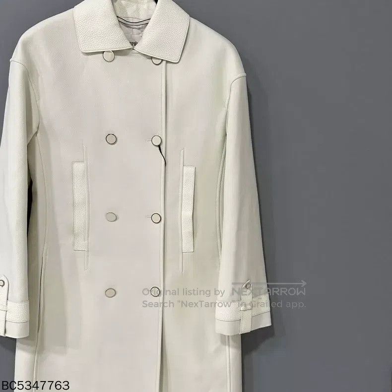 Other Hermes Beige Leather Patched Autumn and Winter Coat Size XS / US 0-2 / IT 36-38 - 1 Thumbnail