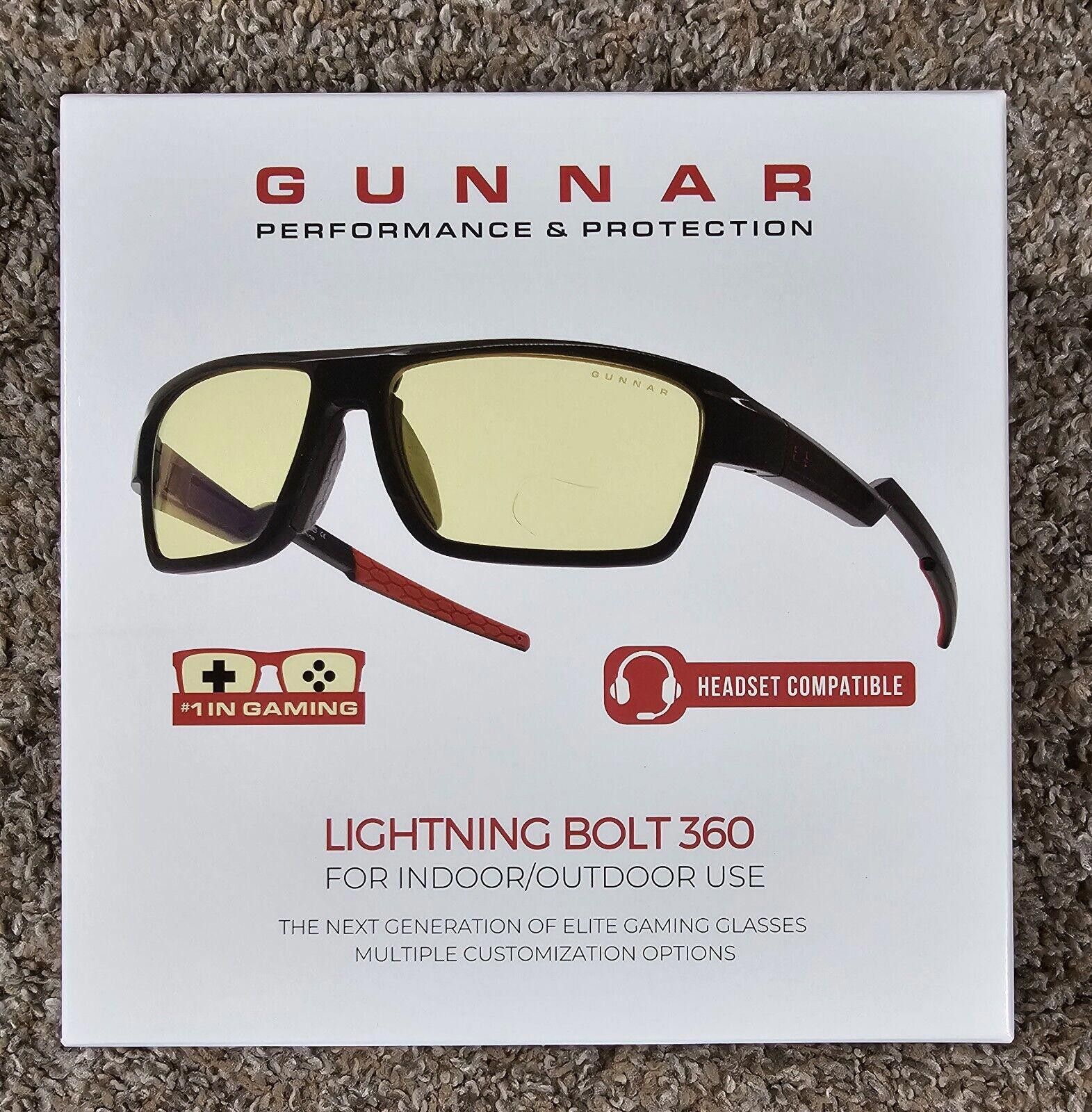 Designer GUNNAR Gaming Glasses Lightning Bolt360 Amber & Sun Lens NIB Size ONE SIZE - 1 Thumbnail