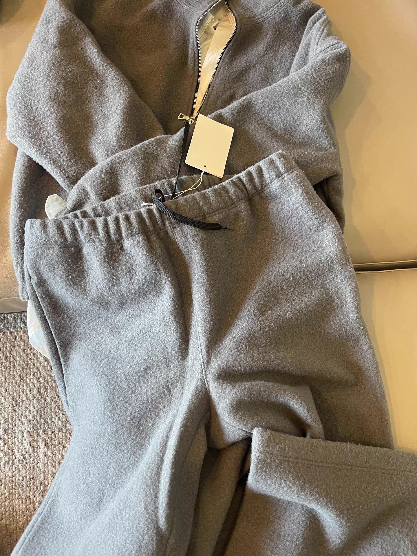 RIER Rier Wool Fleece Pants Gray S Size US 30 / EU 46 - 2 Thumbnail