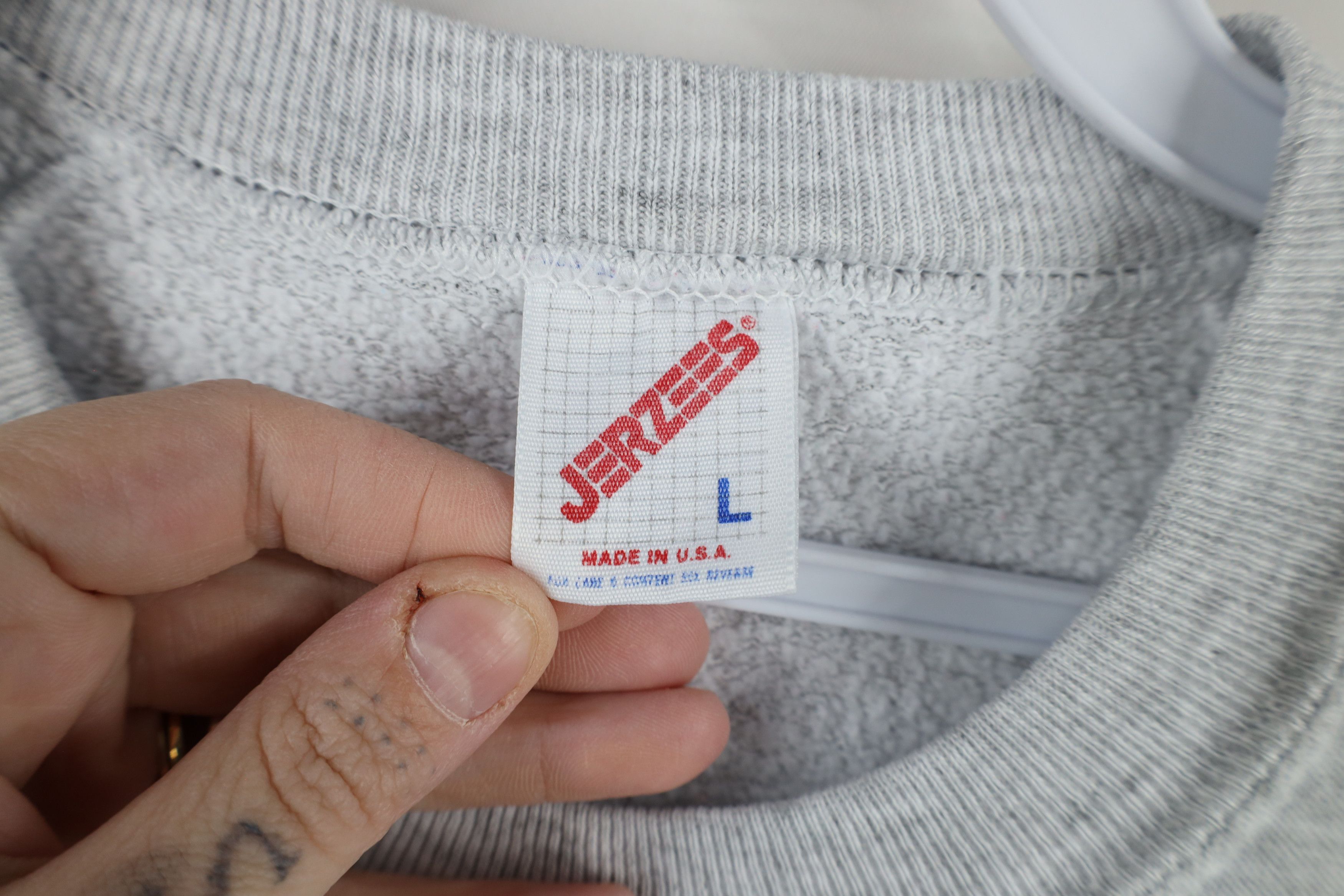Vintage Vintage 90s Bible Nature Quilt Patchwork Sweatshirt USA Size L / US 10 / IT 46 - 9 Thumbnail