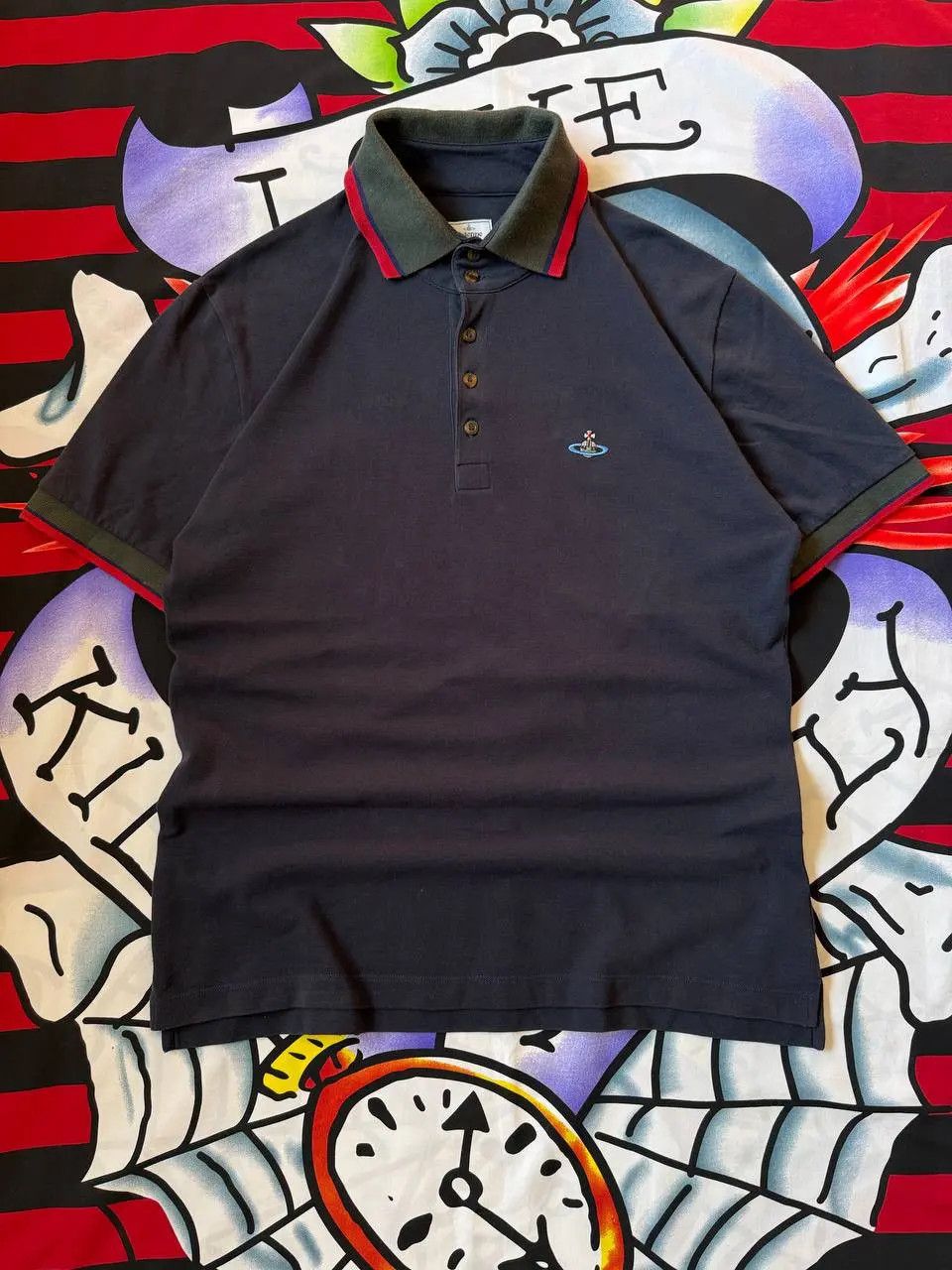 Vivienne Westwood polo shirt in navy Size L