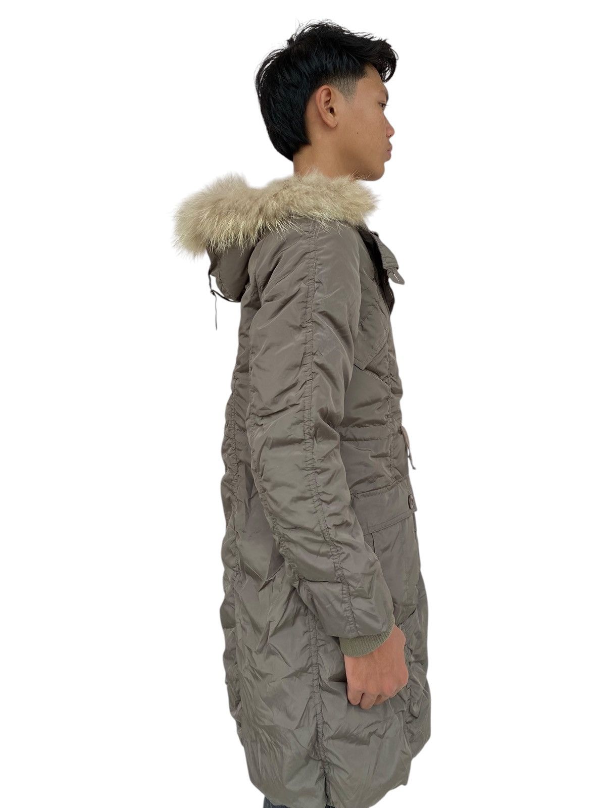 Japanese Brand 2000s Anyfam - Fur Hoodie Lightweight Ruffle Jacket Size M / US 6-8 / IT 42-44 - 2 Thumbnail
