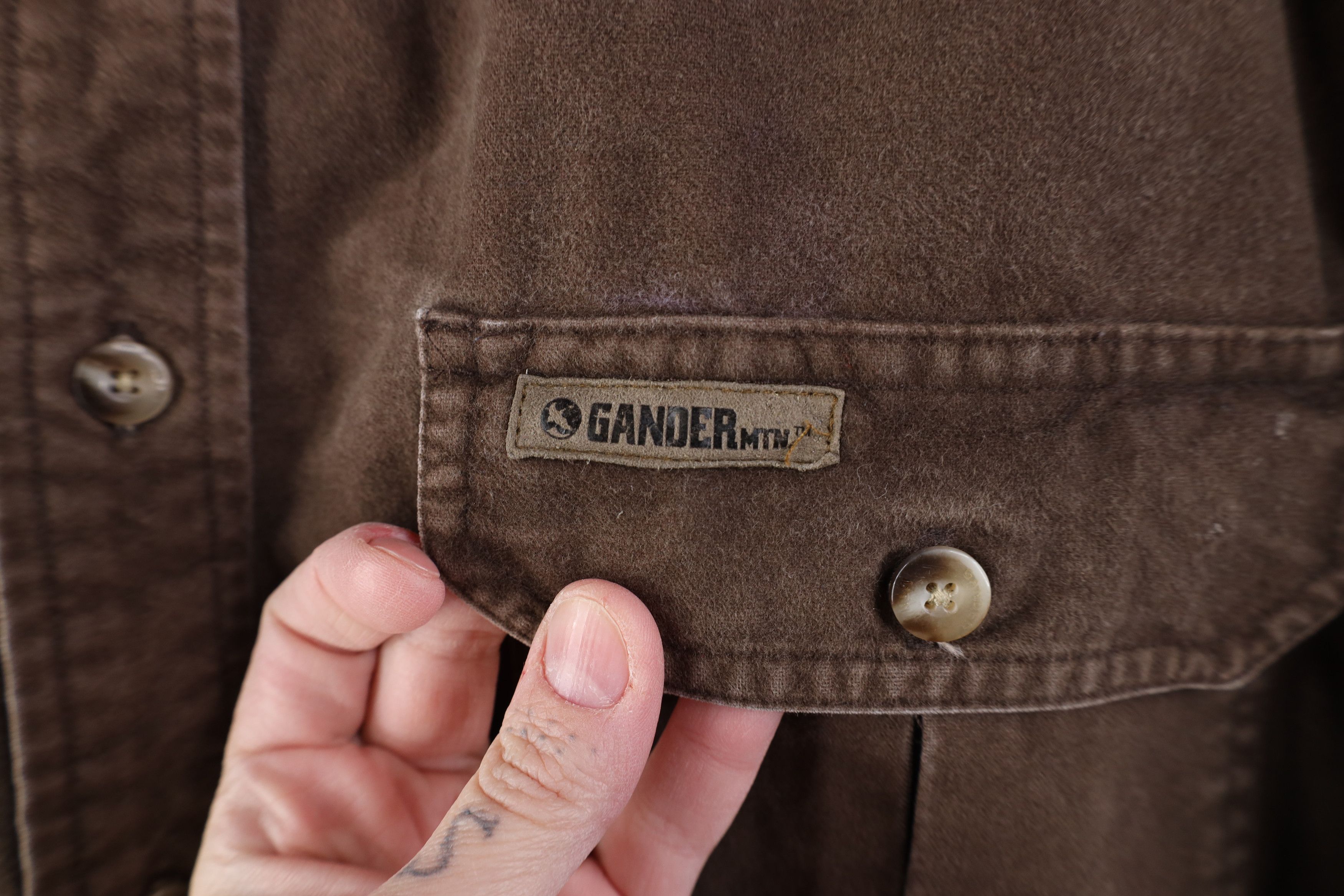 Vintage Vintage 90s Y2K Streetwear Chamois Coth Button Shirt Brown Size US XXL / EU 58 / 5 - 6 Thumbnail