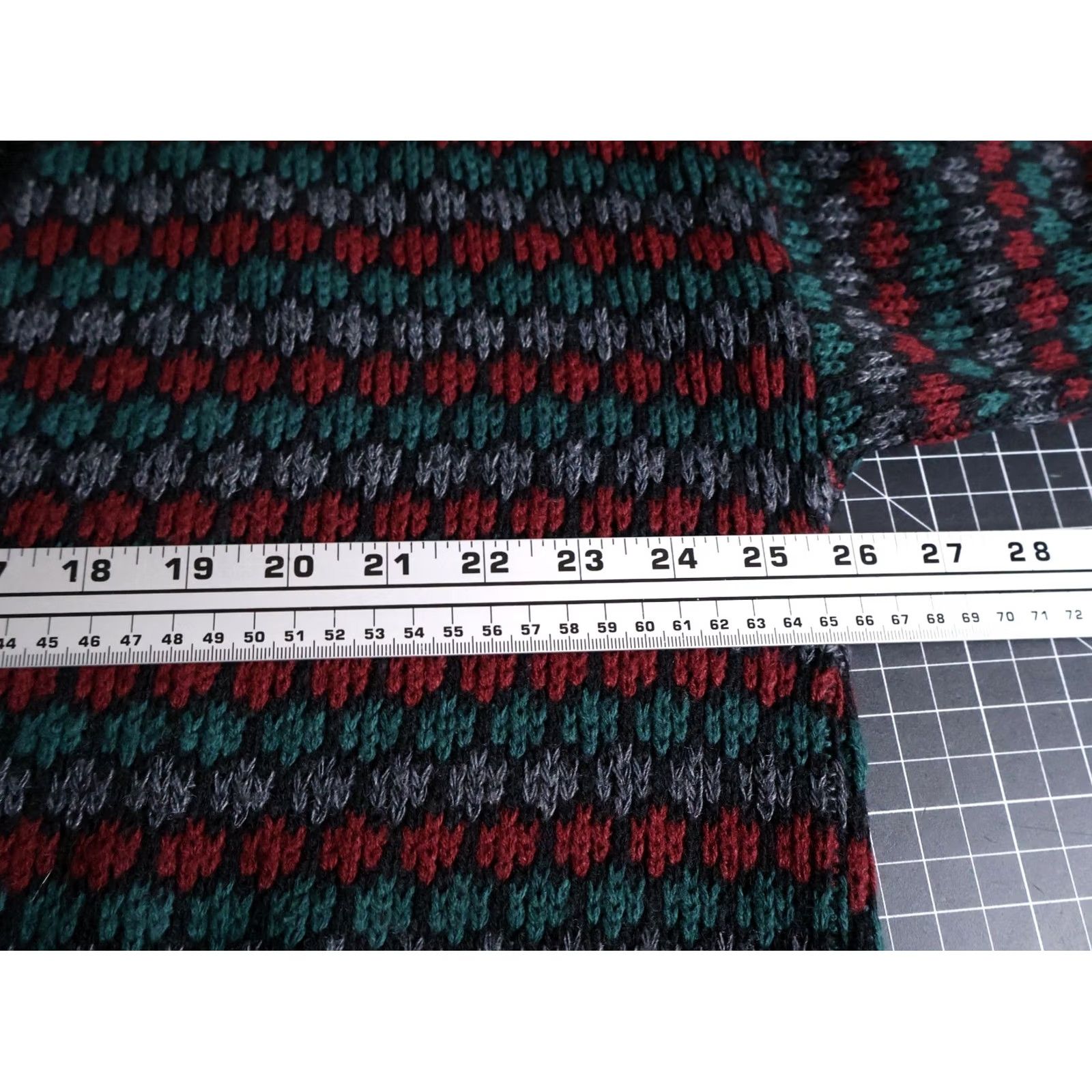 Sears VINTAGE Sears Sweater Mens Large Black Green Geometric Deep V-Neck Chunky Knit VTG Shirt Size US L / EU 52-54 / 3 - 6 Thumbnail