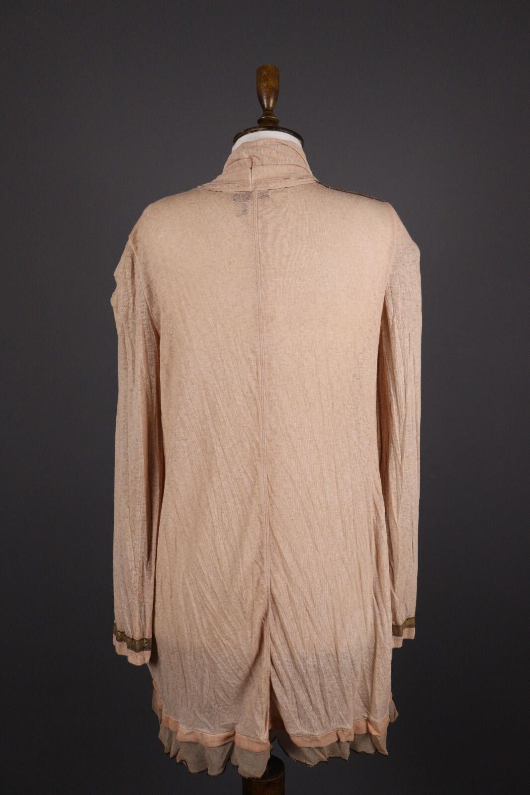 Elisa Cavaletti Club Sono Italiano Linen Cardugan Size L