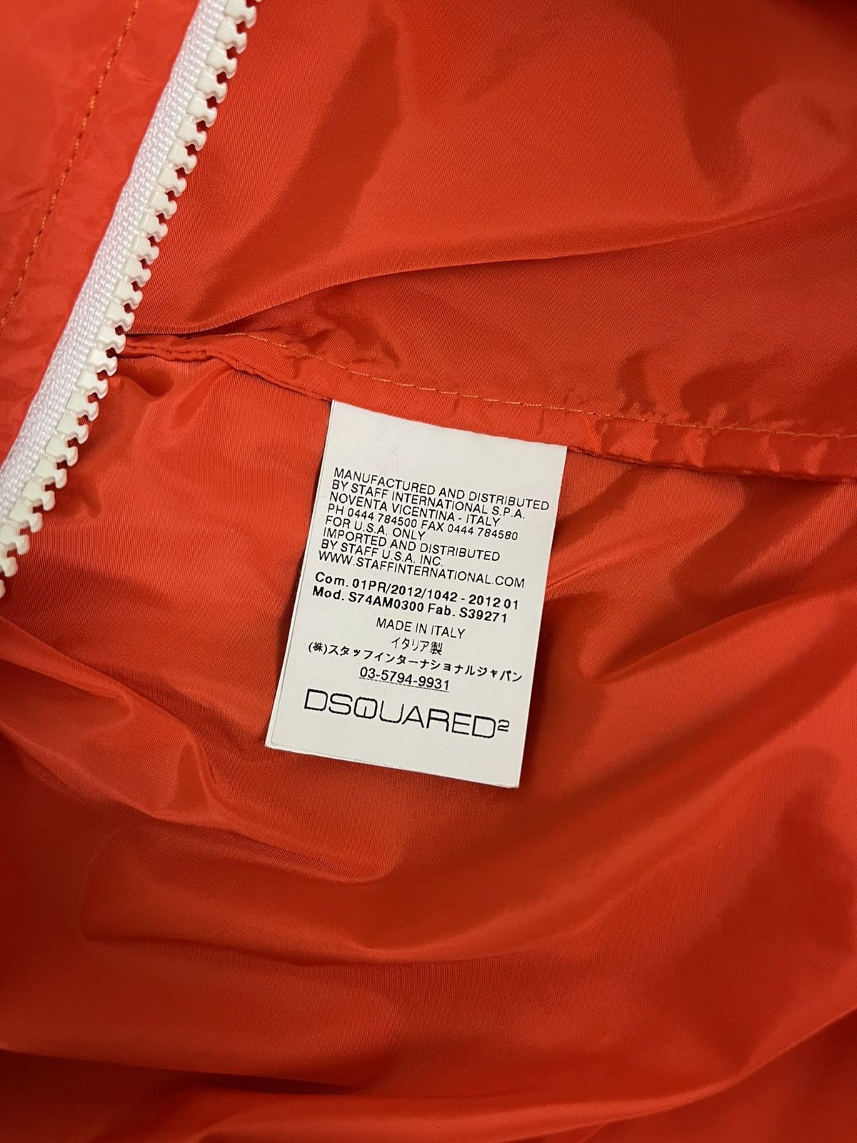 Dsquared2 SS2010 Dsquared2 orange nylon biker jacket Size US M / EU 48-50 / 2 - 12 Thumbnail