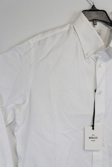 Berluti o1rshd1 Scritto Alessandro Shirt in Optical White Size US M / EU 48-50 / 2 - 6 Thumbnail