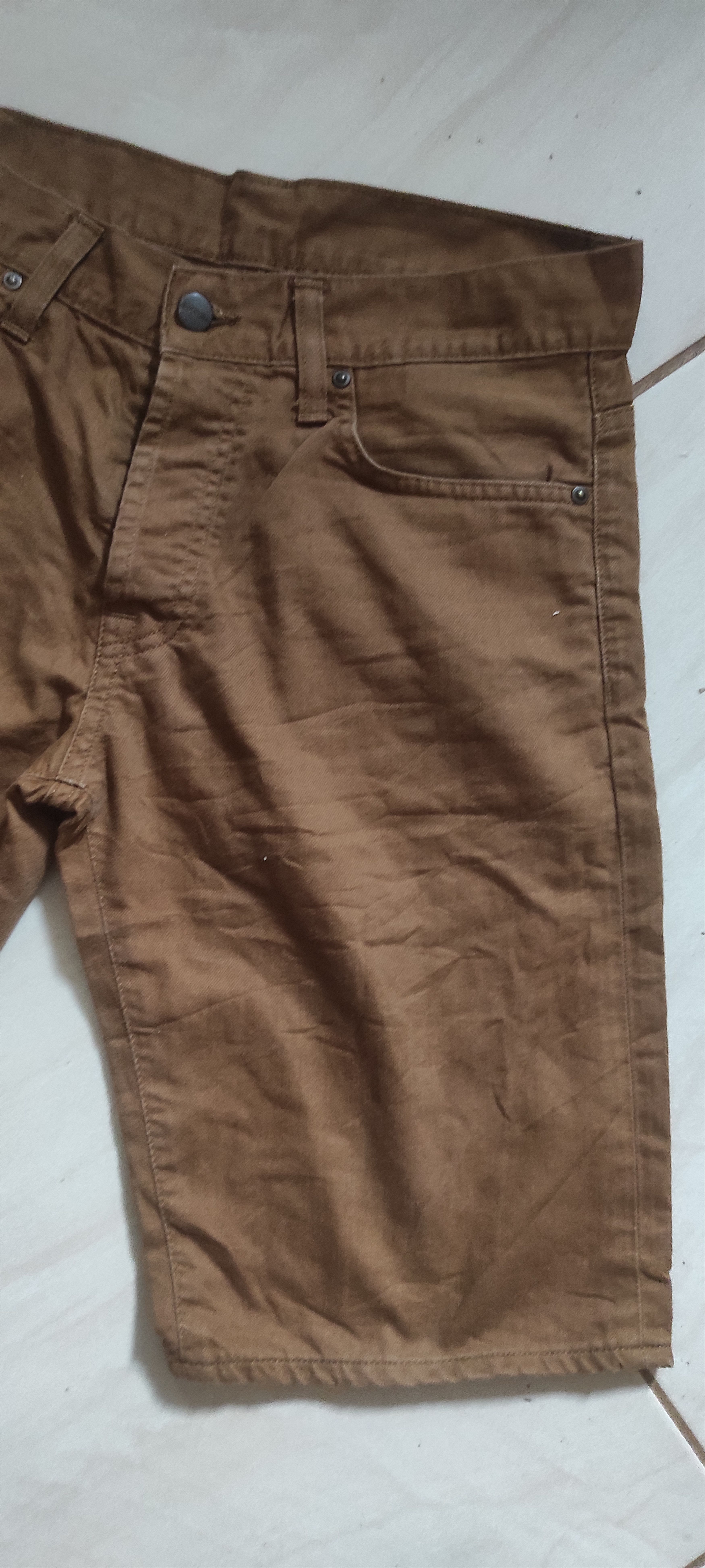 Carhartt Carhartt WIP Double Knee Rinsed Hamilton Brown Shorts Size US 29 - 6 Thumbnail