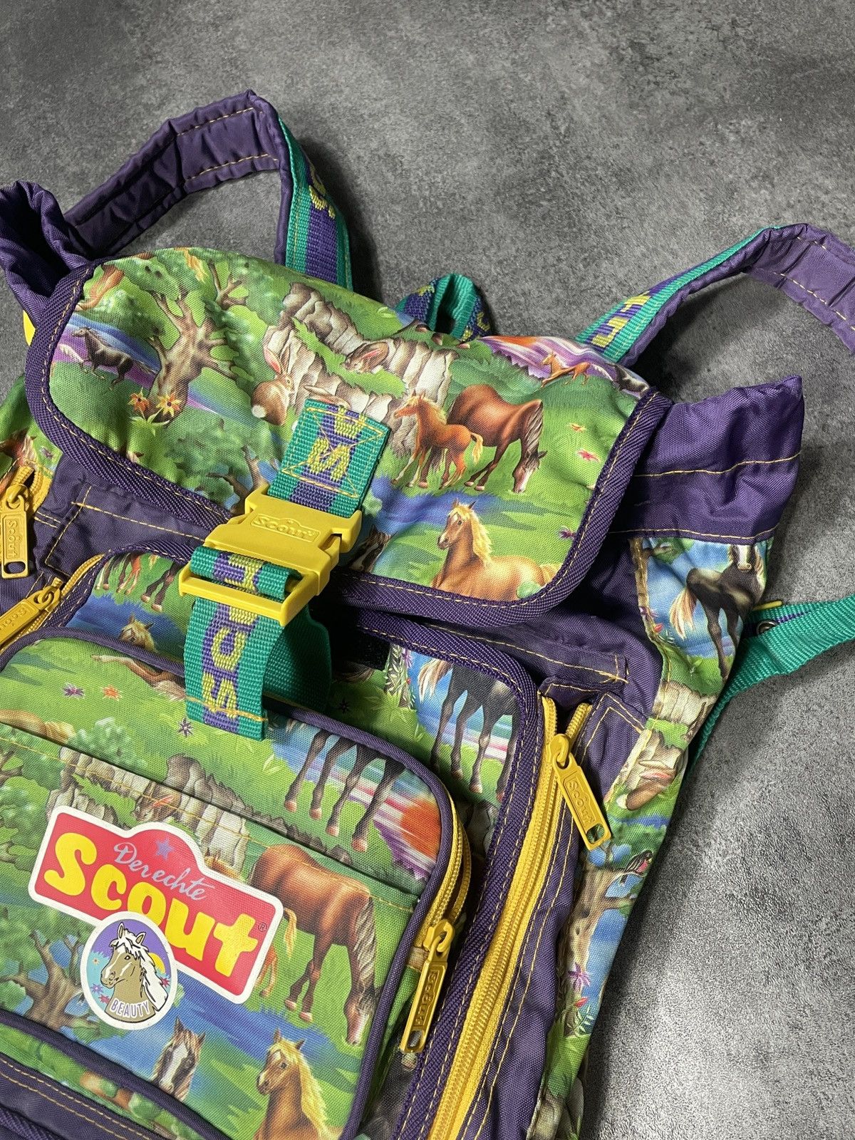 Vintage 🔥RARE🔥Vintage Y2K Horses Animal Backpack Rare Solid AOP Size ONE SIZE - 5 Thumbnail