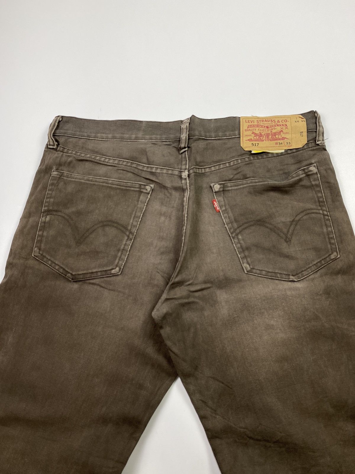 Levi's Levis Flare 517 brown jeans pant faded style Size US 34 / EU 50 - 5 Thumbnail