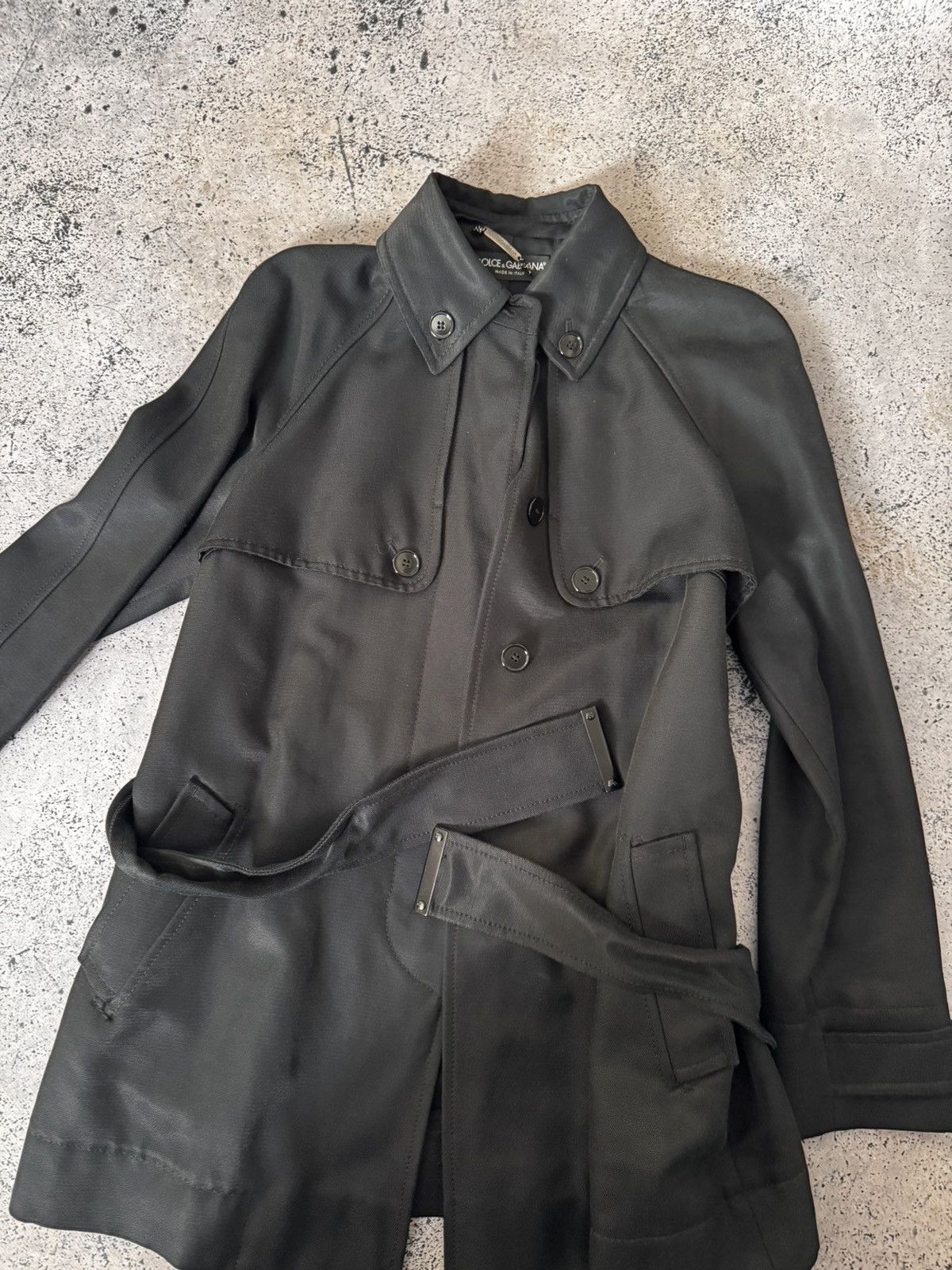 Dolce & Gabbana DOLCE & GABBANA Nylon Trench Coat Black 44 Size M / US 6-8 / IT 42-44 - 10 Thumbnail