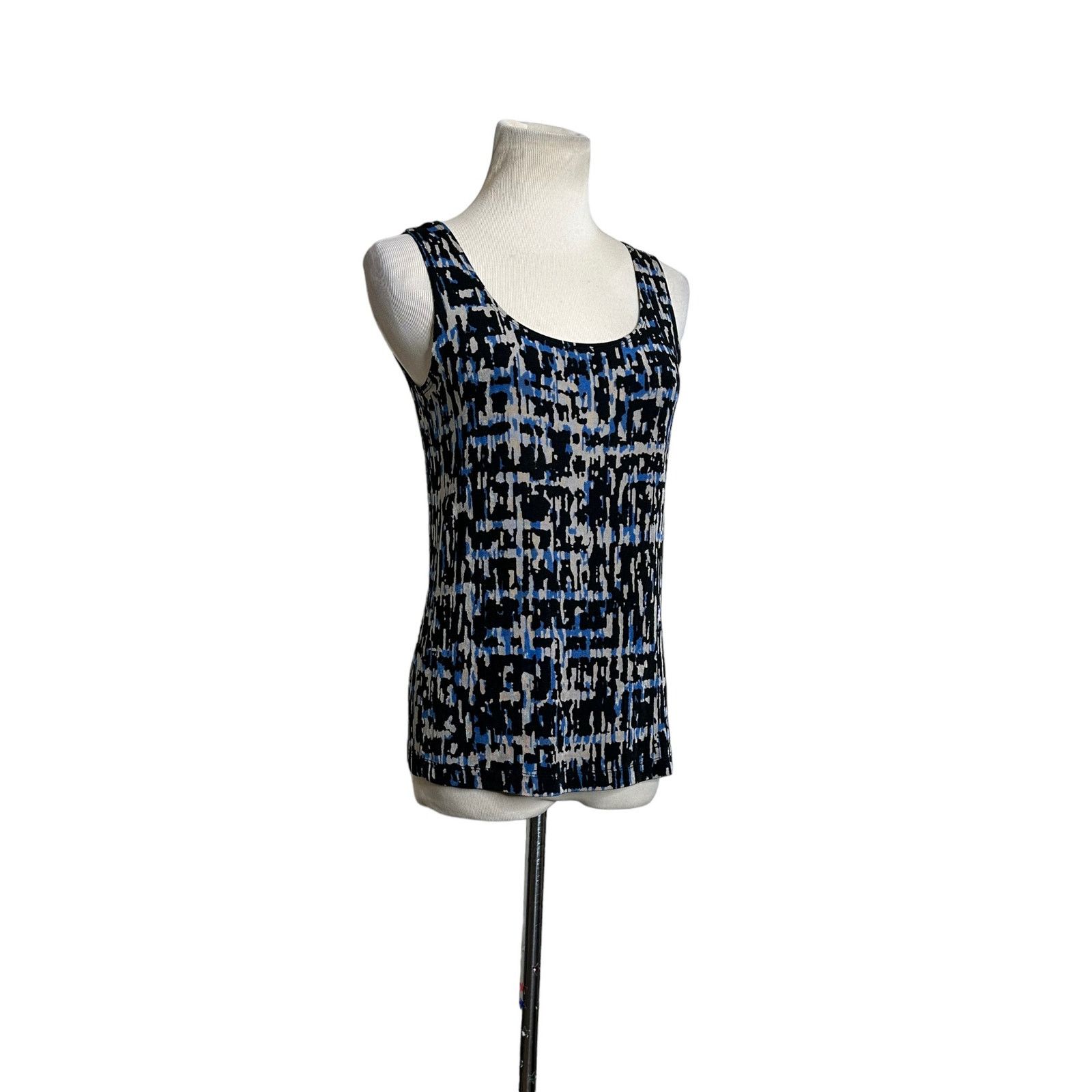 Chicos Chico's Travelers bblack blue tan top size 0 - small Size S / US 4 / IT 40 - 10 Thumbnail