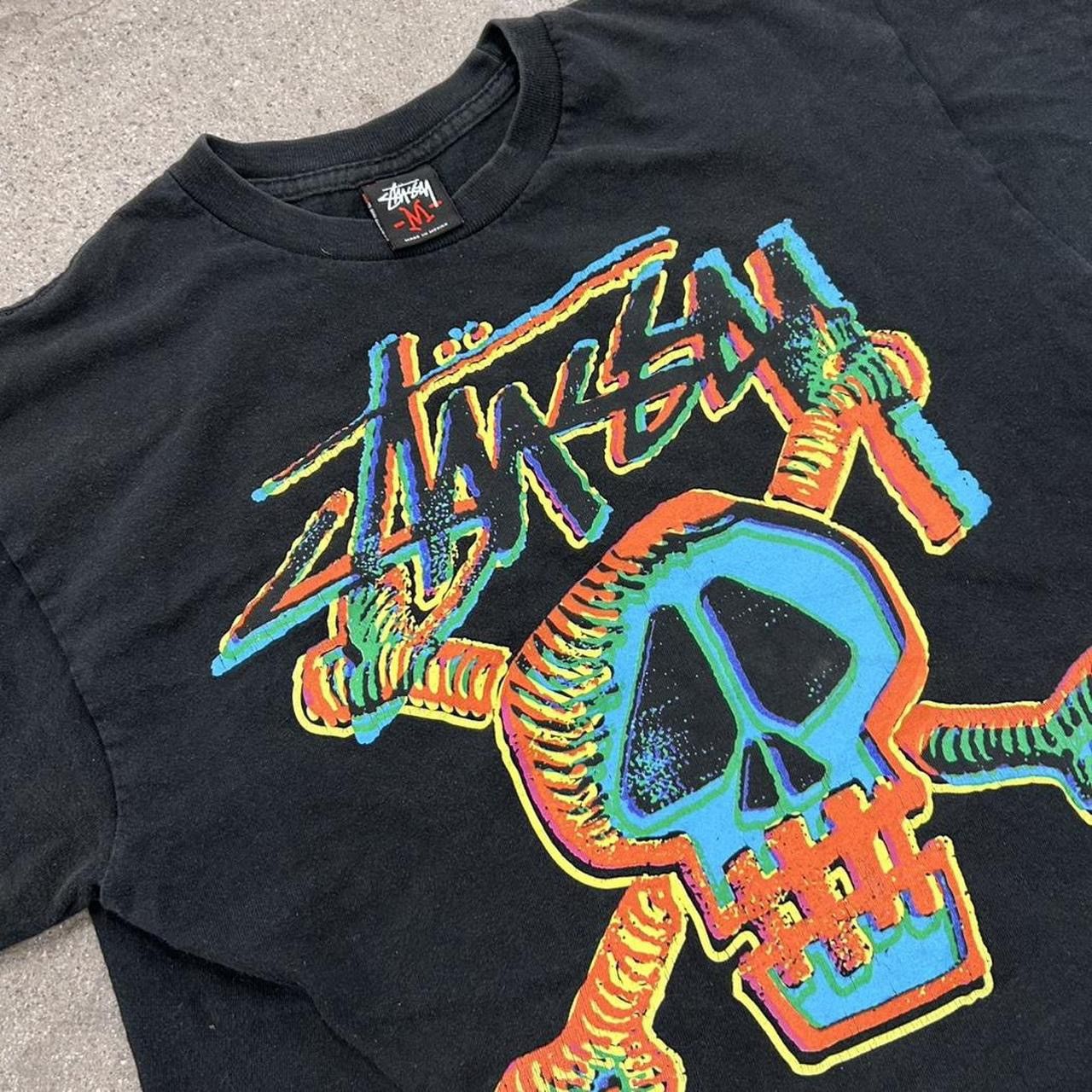 Stussy STUSSY 00s Skull Graphic Vintage Black T-shirt size medium Size US M / EU 48-50 / 2 - 1 Thumbnail