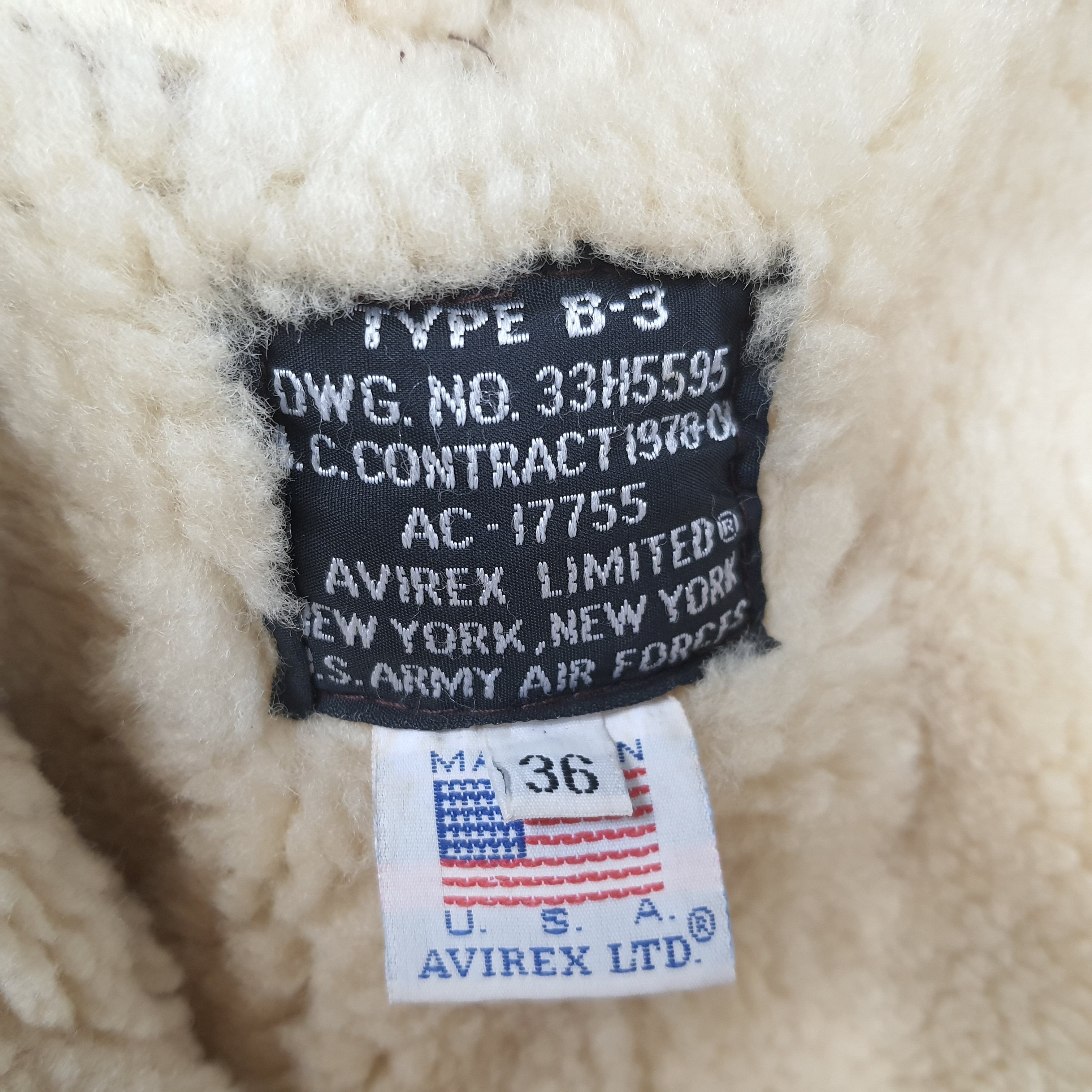Avirex 90s Avirex Jacket Sheepskin Shearling Flight Leather C303N10 Size US M / EU 48-50 / 2 - 6 Thumbnail